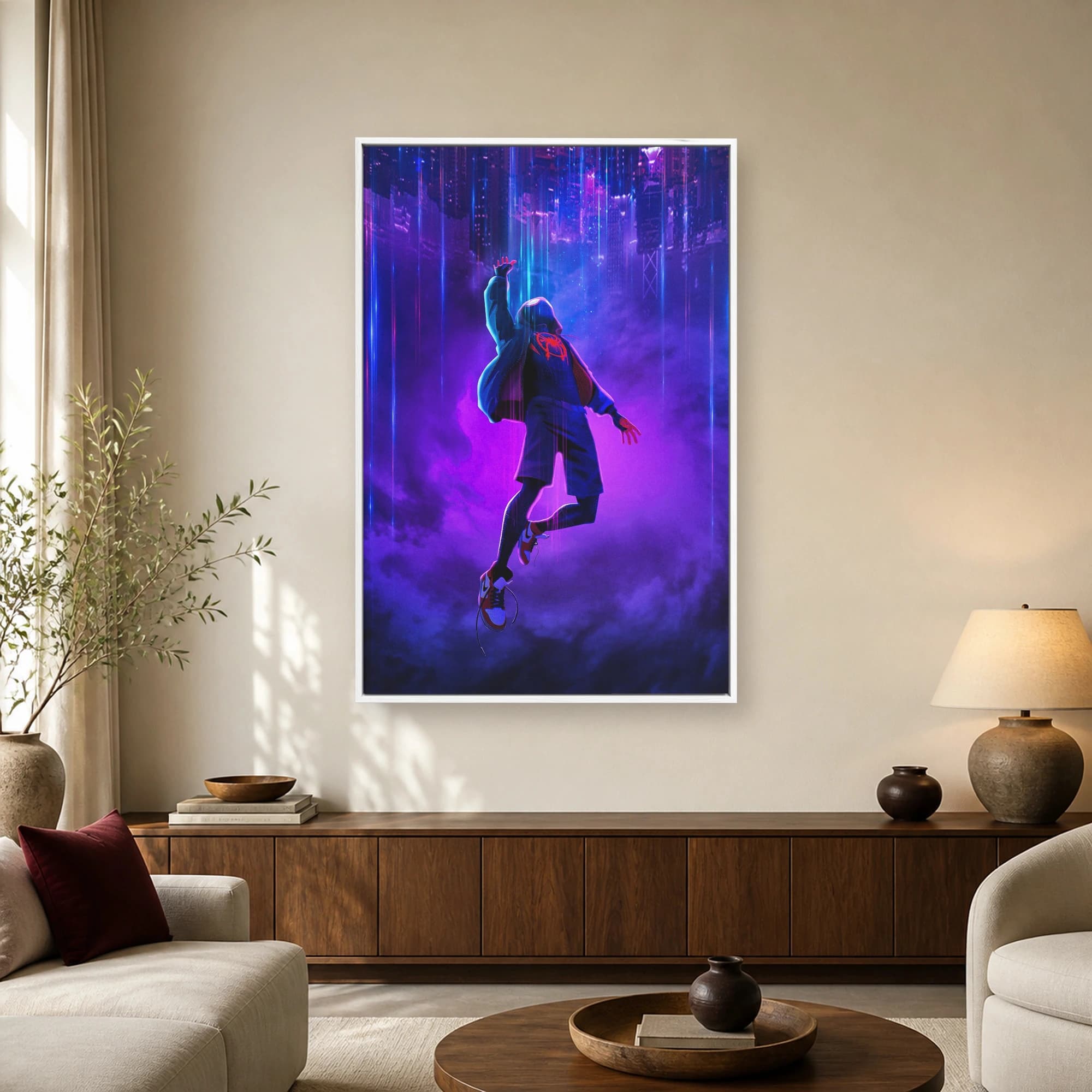 Spider-Man Multiverse Leap Neon Wall Art, view 2