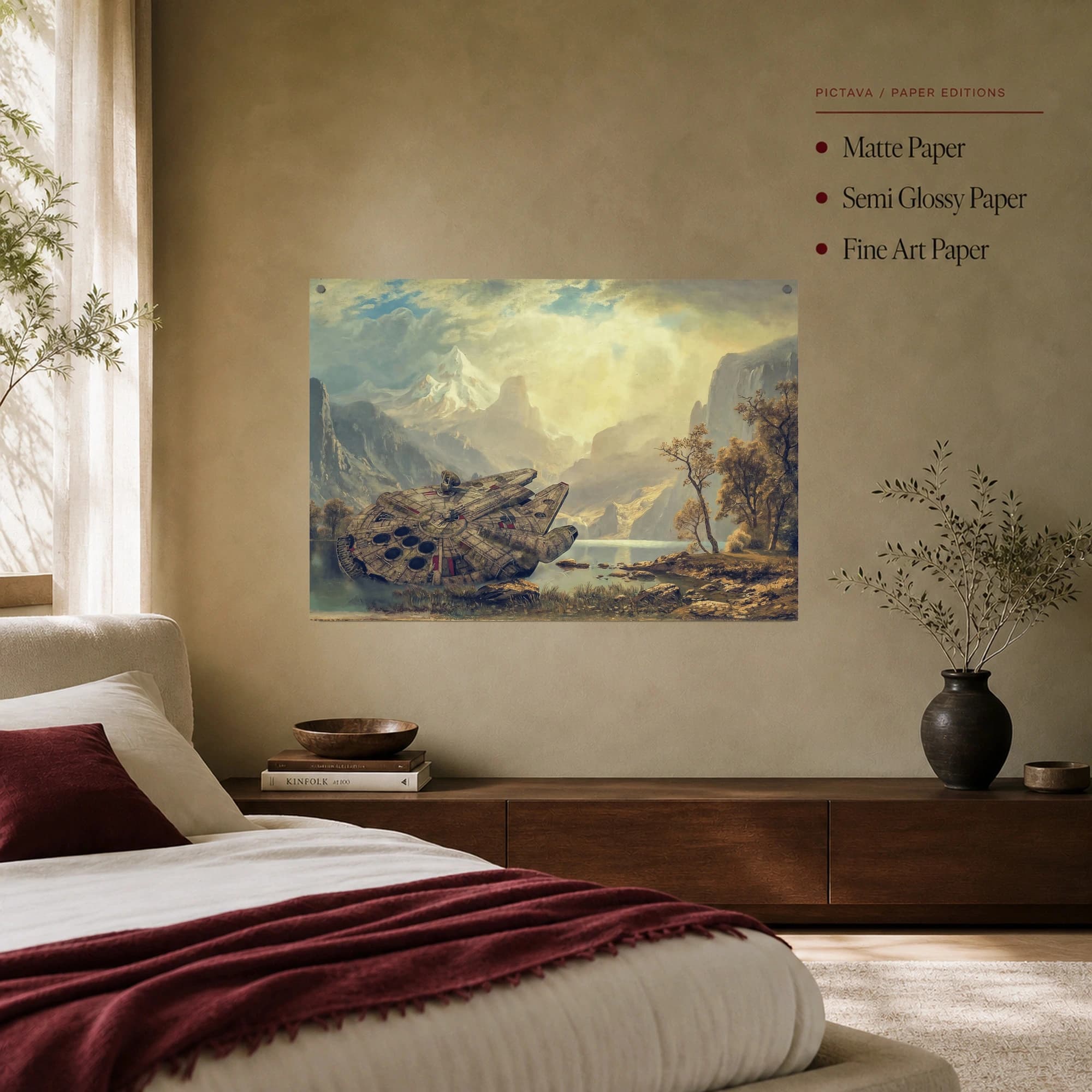 Crashed Starship in Alpine Valley Canvas Print, view 7