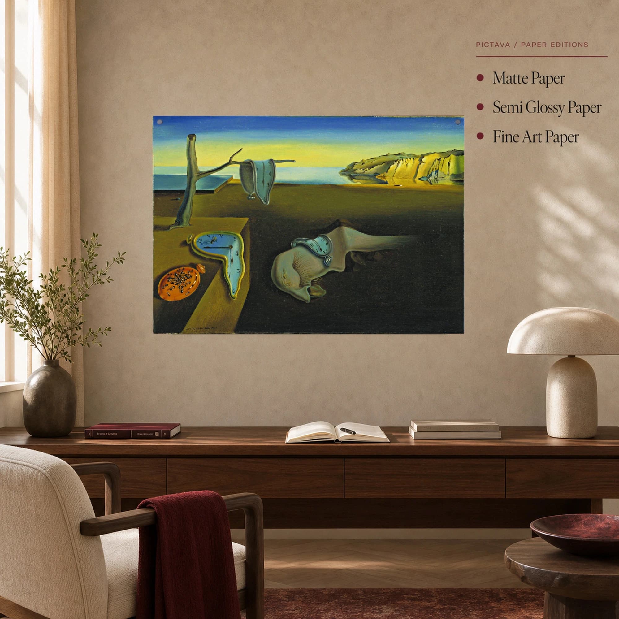 The Persistence of Memory Surrealist Wall Art, view 4