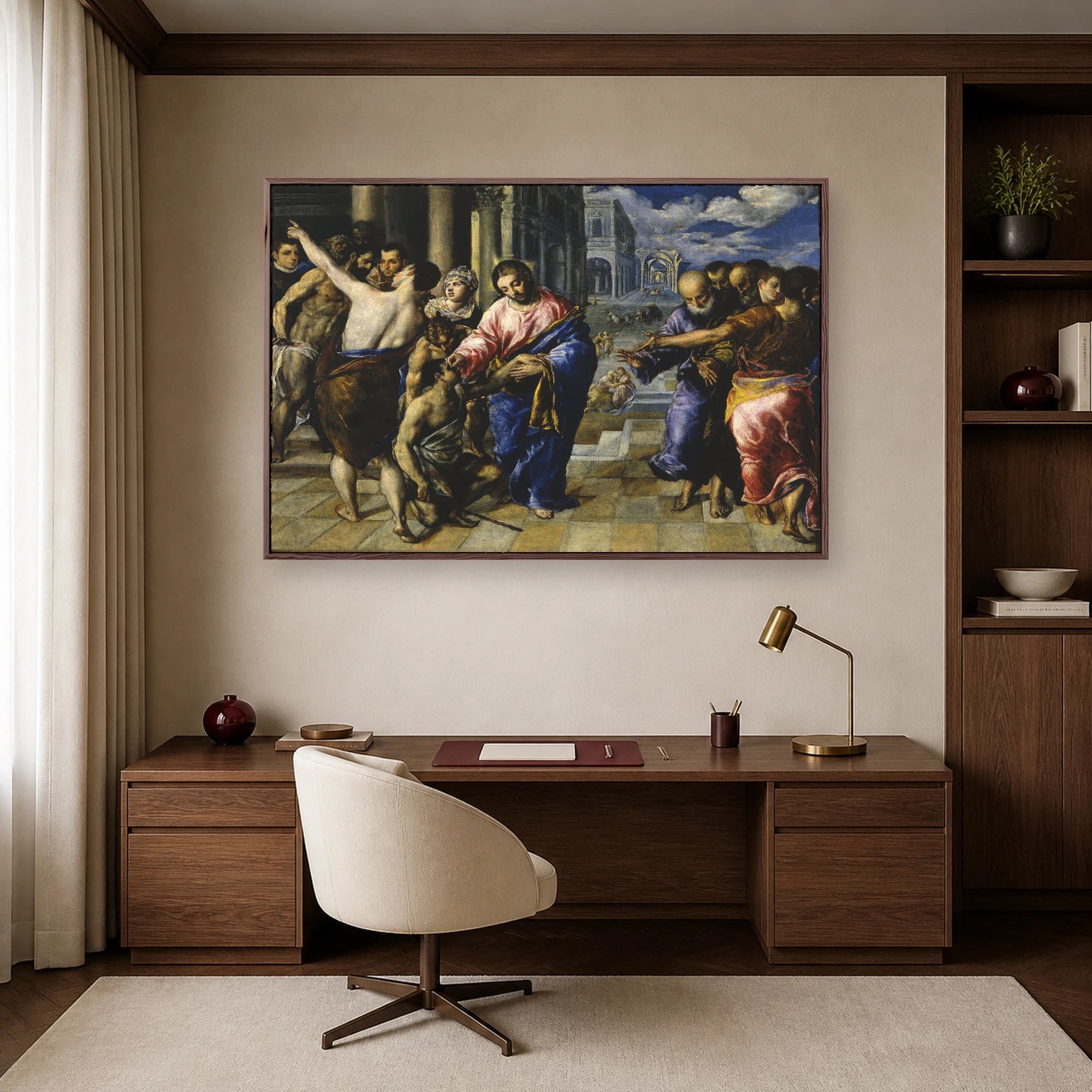 Christ Healing the Blind Canvas Print | Fine Art Masterpiece, view 7