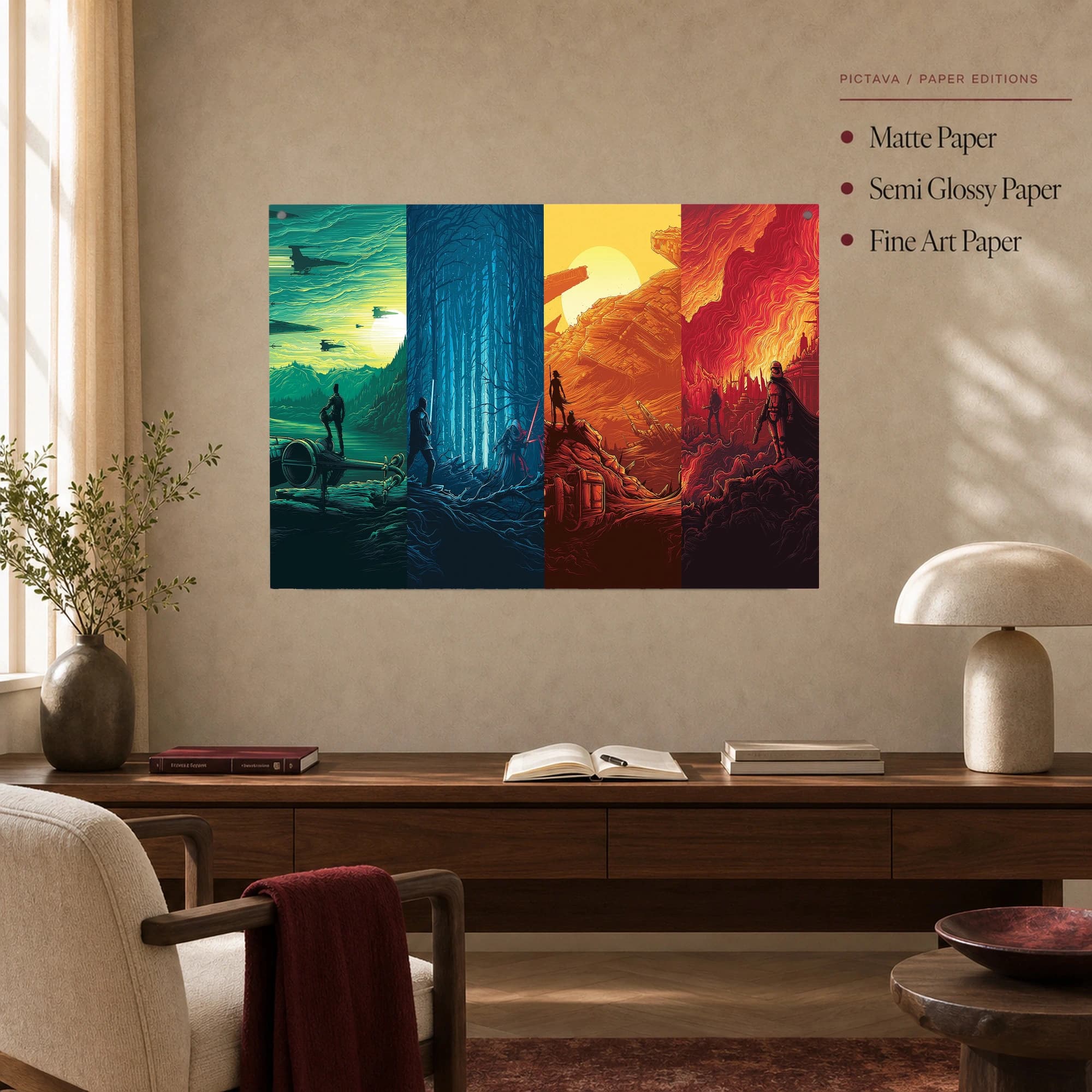 Star Wars Sci-Fi Cinematic Four-Panel Wall Art, view 4