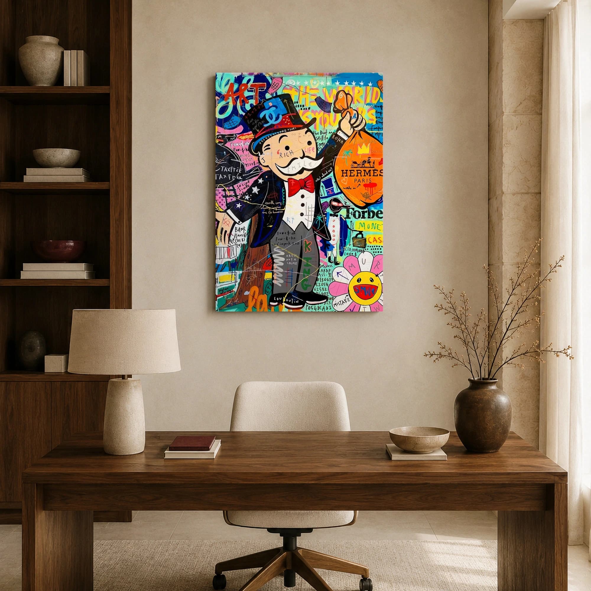 Monopoly Man Luxury Pop Art Canvas Print, view 8