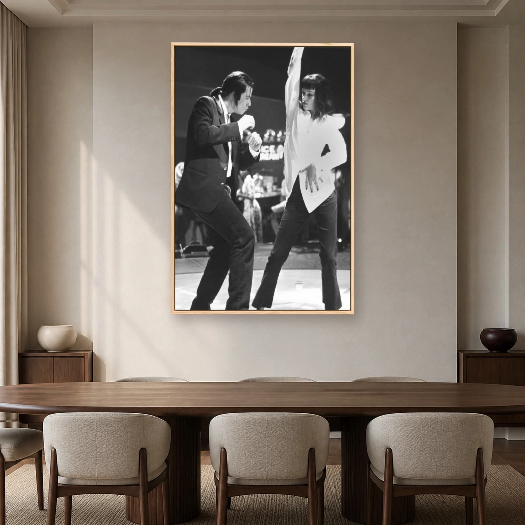 Iconic Movie Dance Scene Black and White Wall Art, view 5