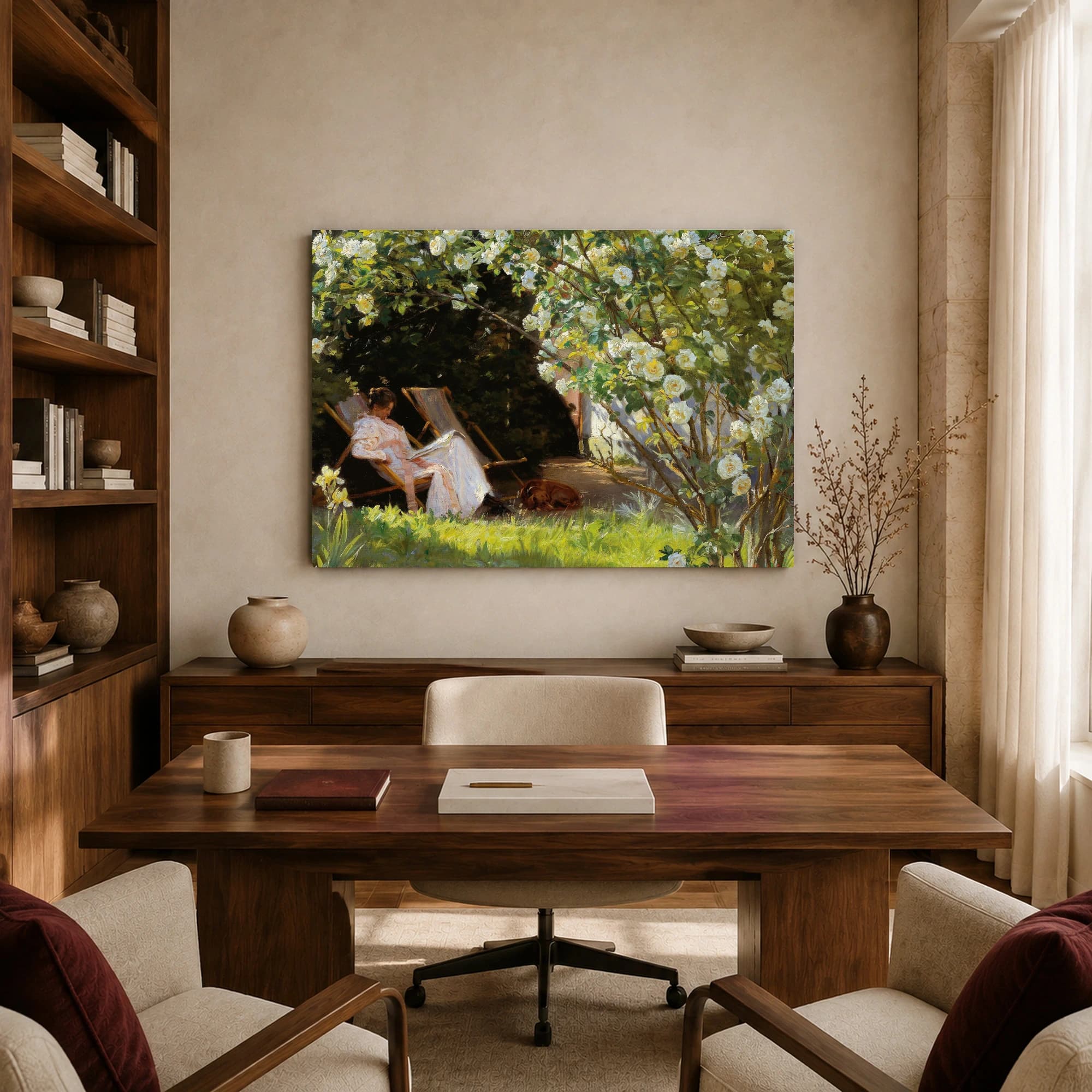A Summer Day in the Garden Canvas Art Print, view 7