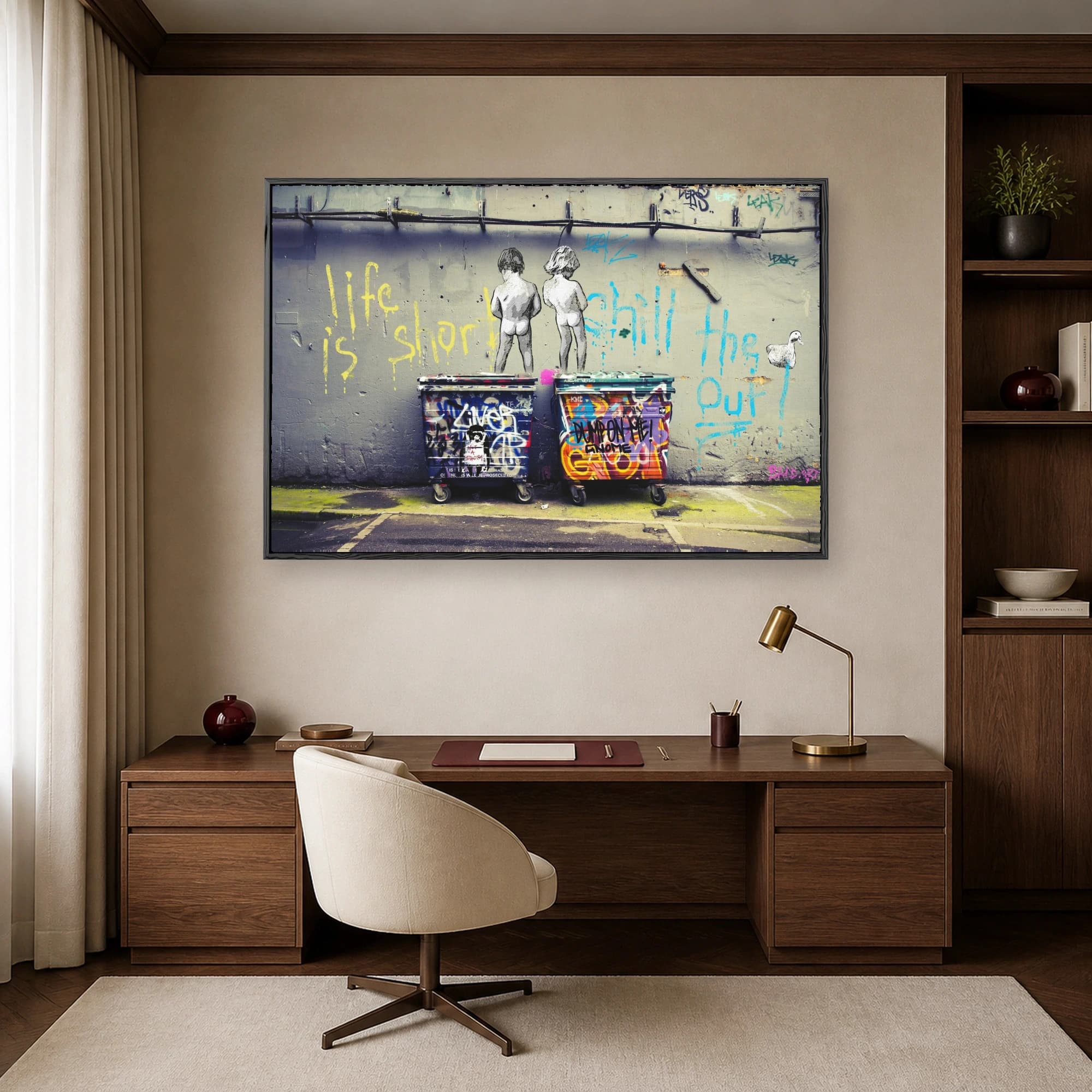 Life Is Short Urban Graffiti Wall Art Print, view 6