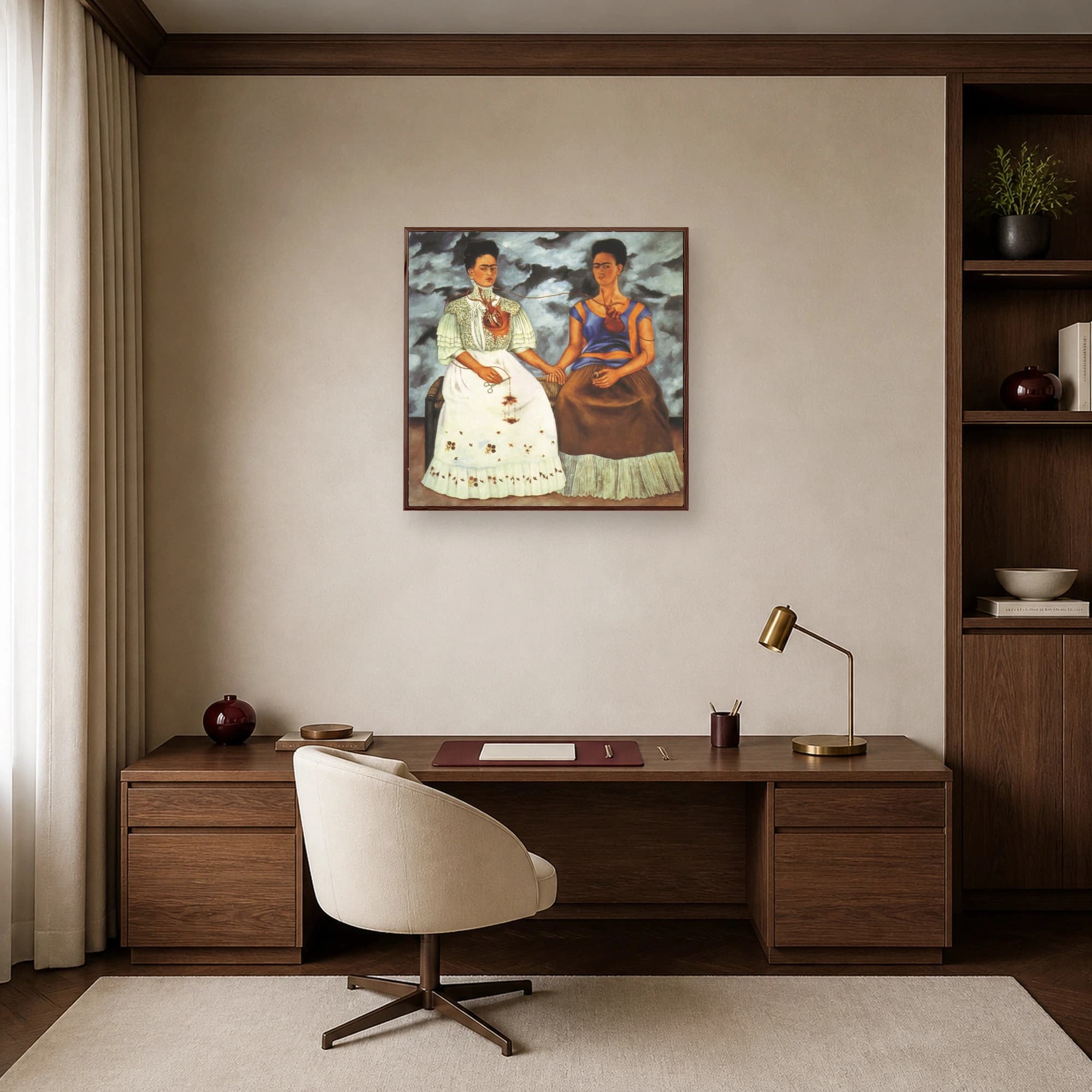 The Two Fridas Masterpiece Surrealist Canvas Art, view 7