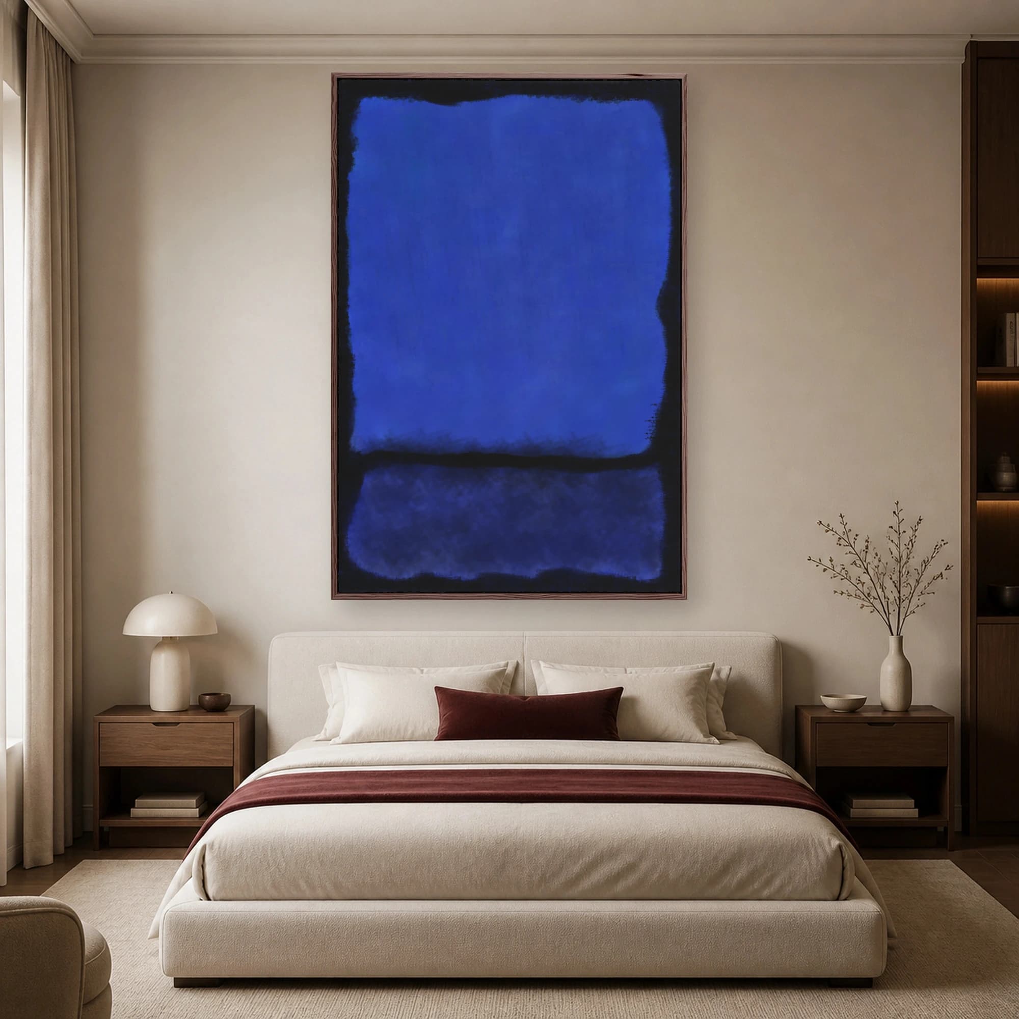 Untitled Blue and Black Abstract Color Field Art Print, view 5