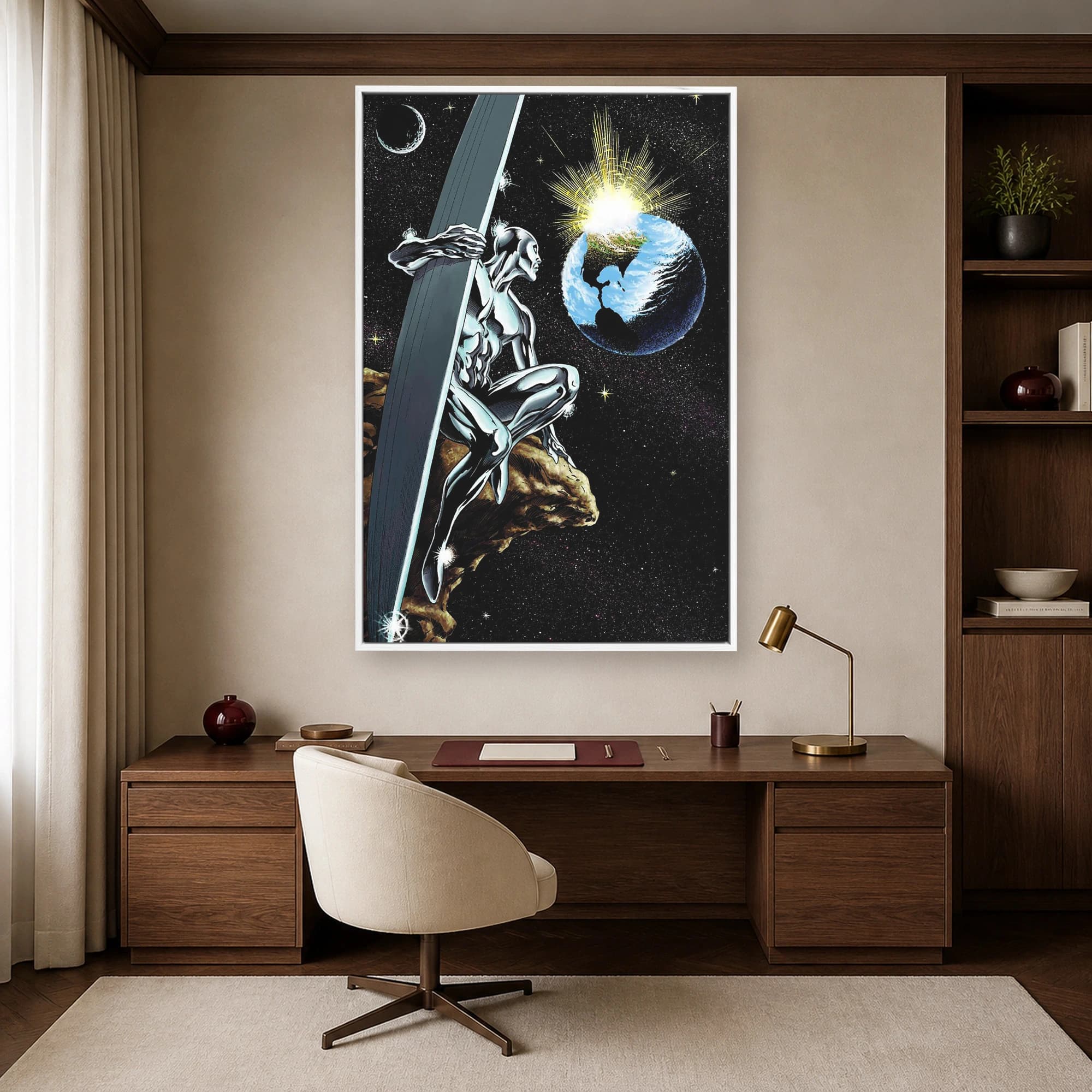 Silver Surfer Cosmic Watch Canvas Print, view 7
