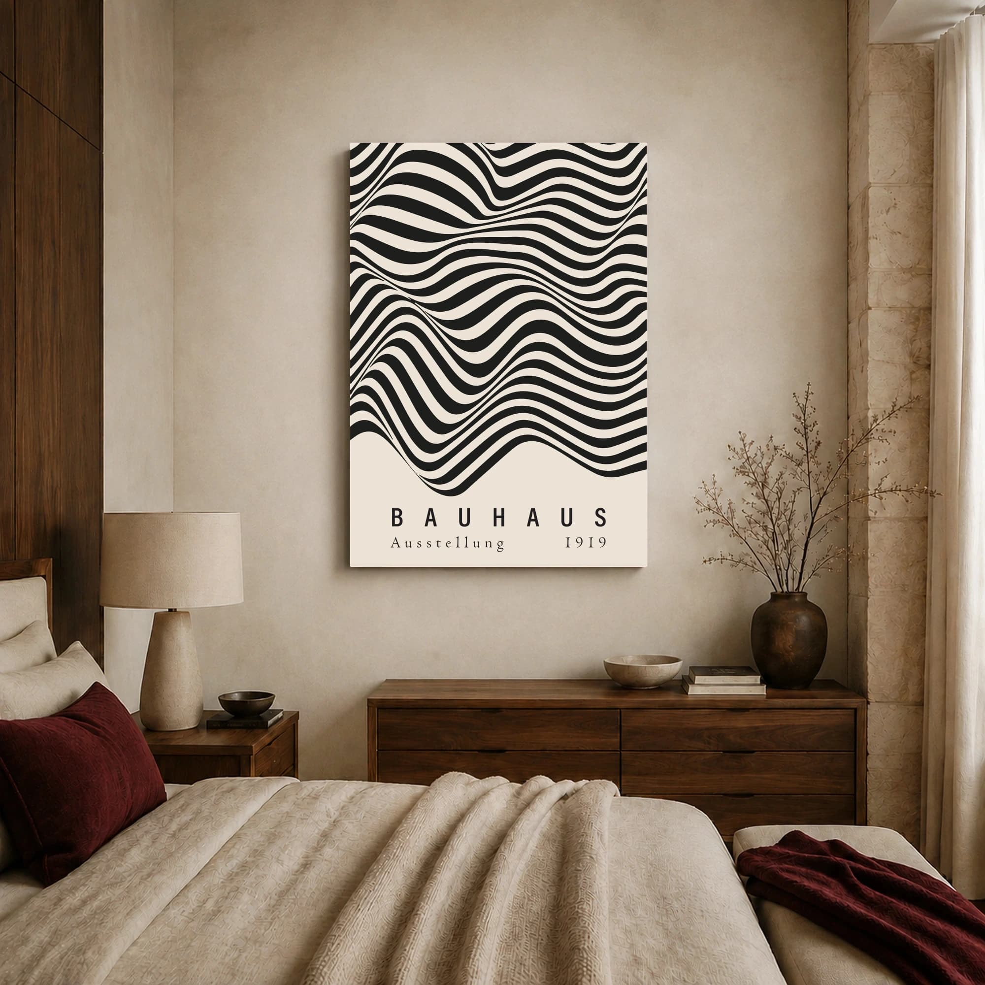 Bauhaus Ausstellung 1919 Optical Wave Art Print, view 4