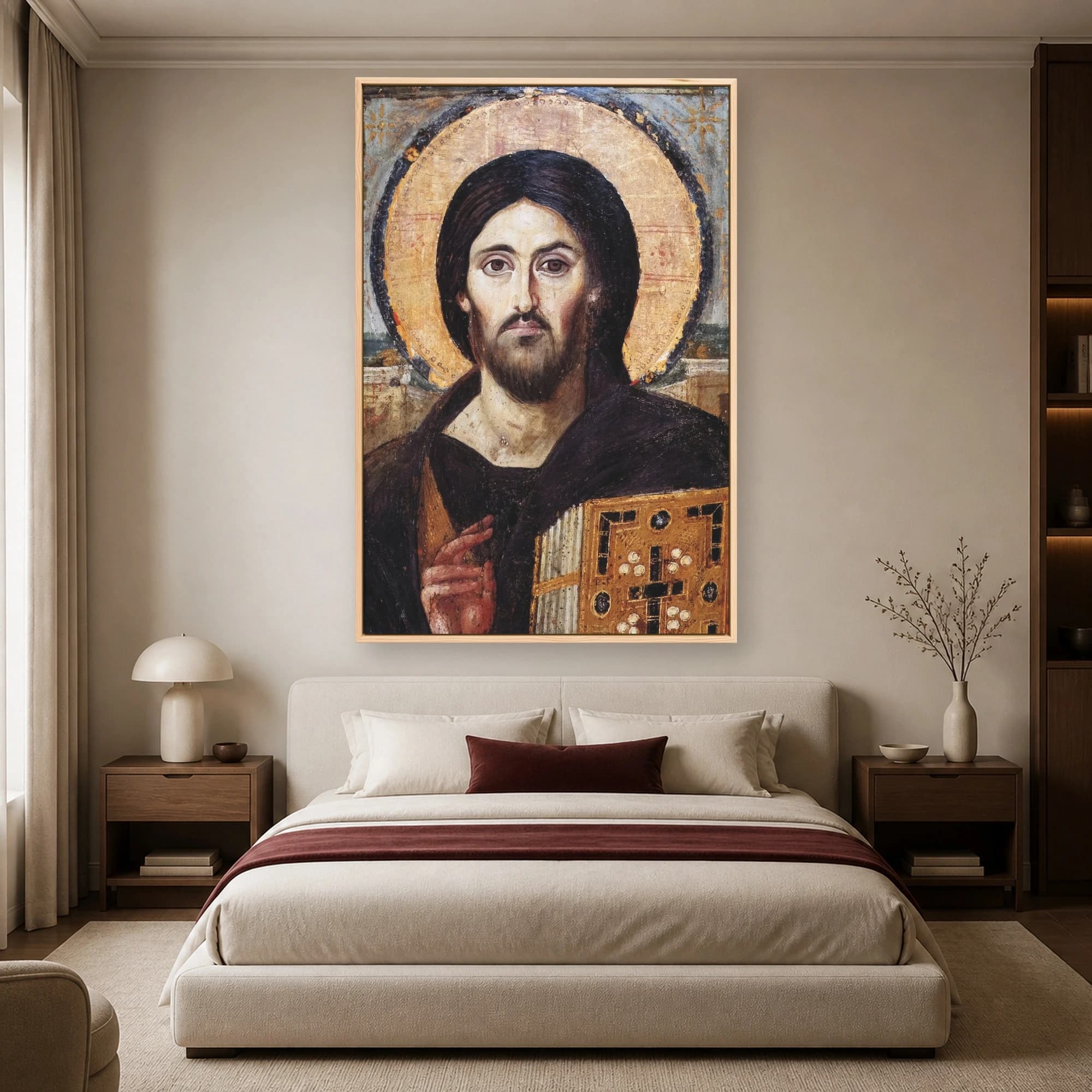 Christ Pantocrator Byzantine Icon Canvas Print, view 4