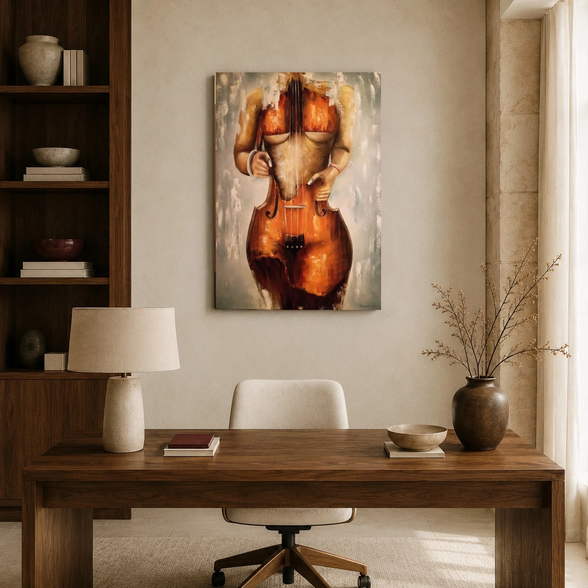 Surreal Cello Woman Fine Art Canvas Print & Wall Decor, view 8