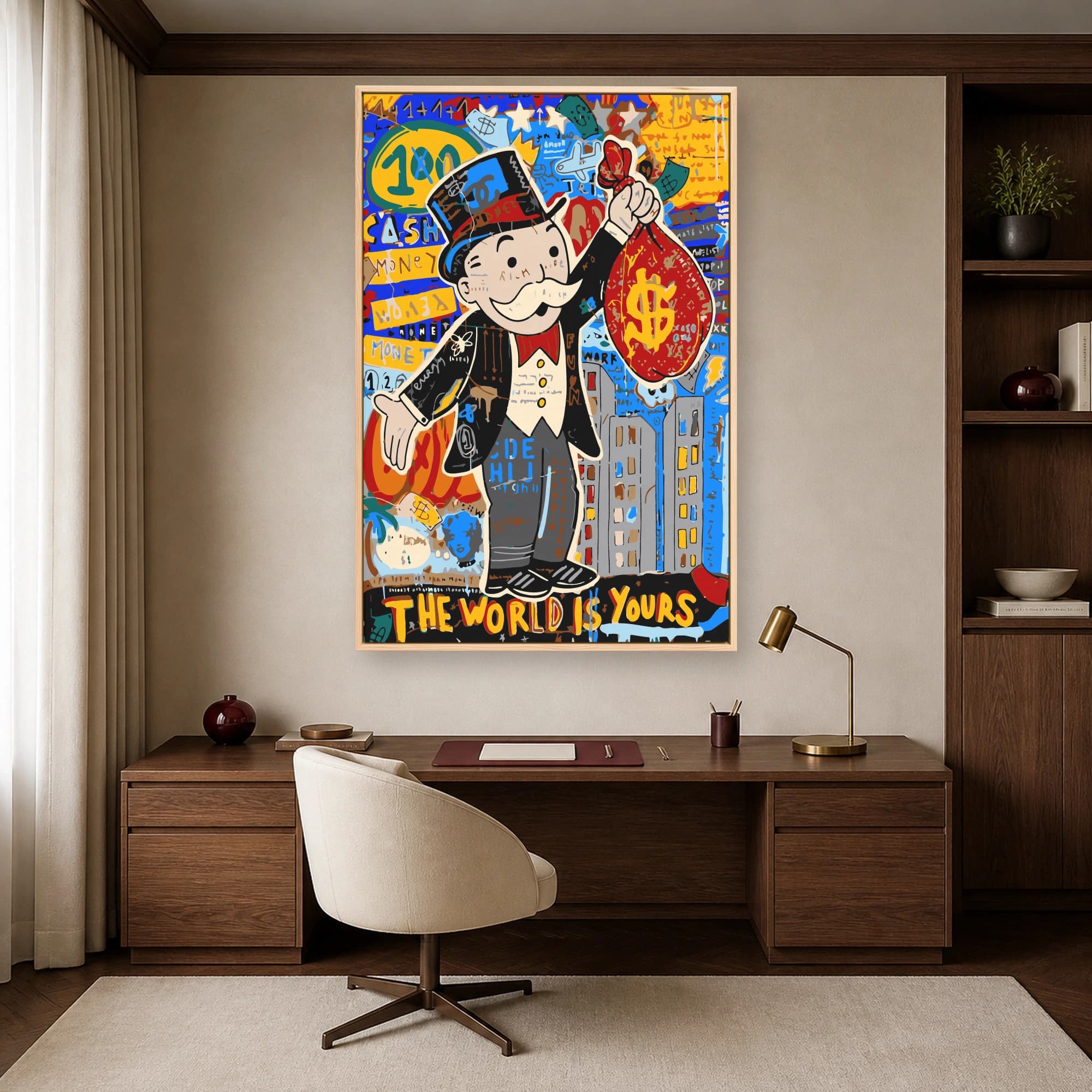 The World Is Yours Monopoly Man Pop Art Print, view 8