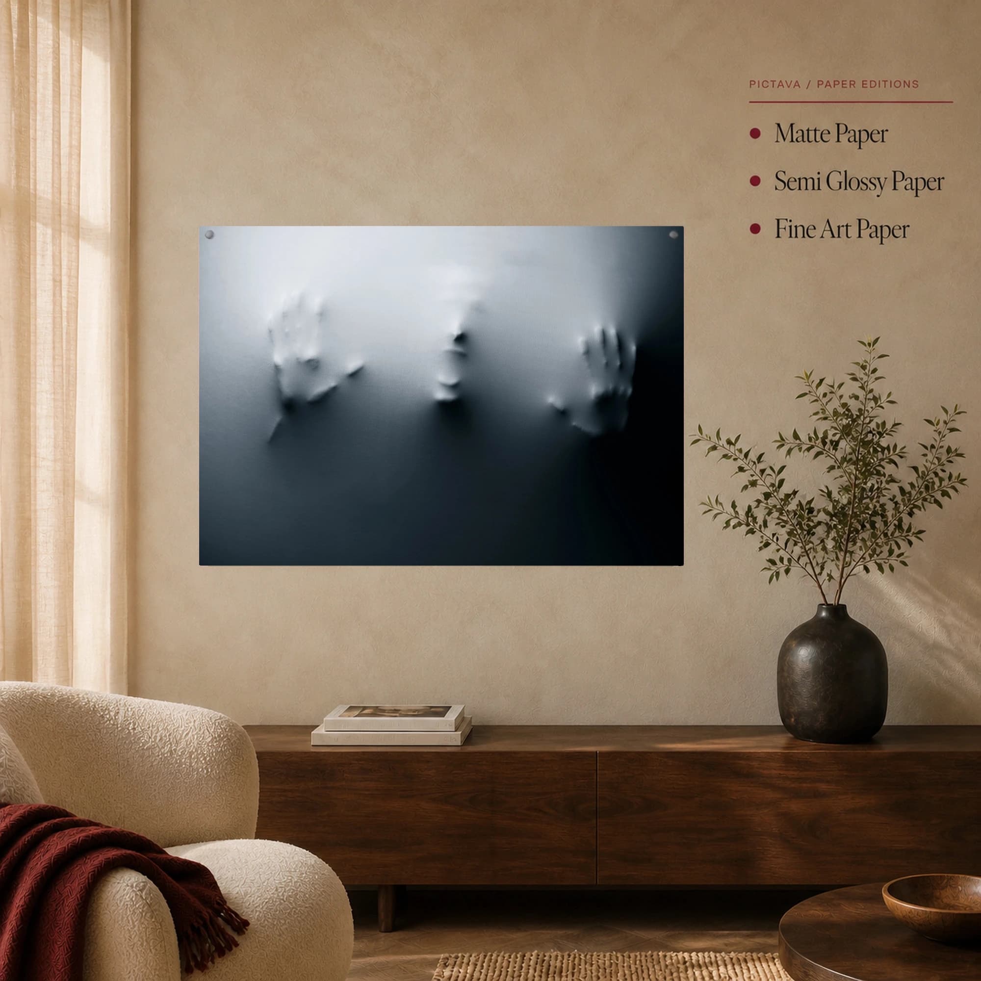 Surrealist Wall Art Veiled Human Face Canvas Print, view 5