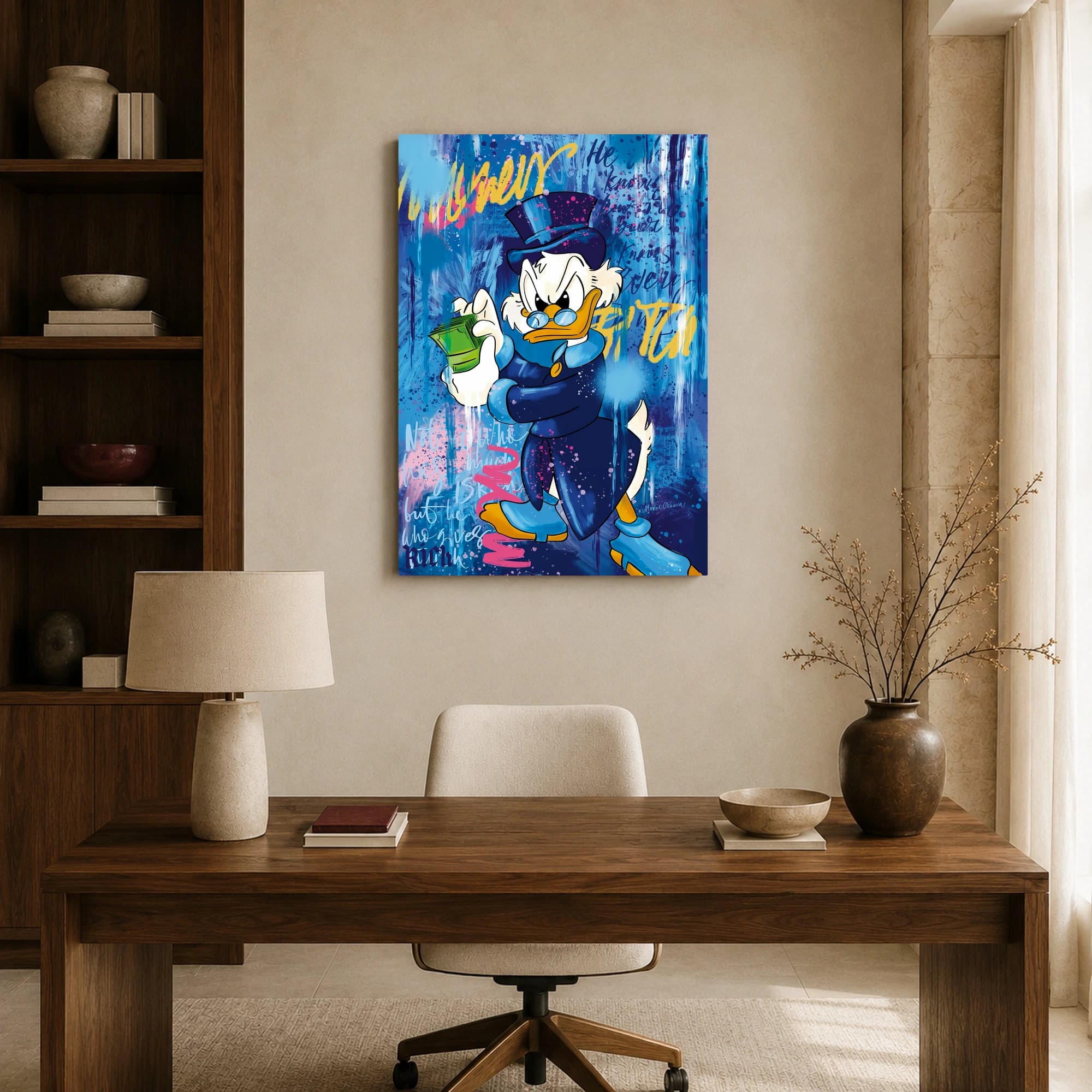 Scrooge McDuck Pop Art Graffiti Canvas, view 8