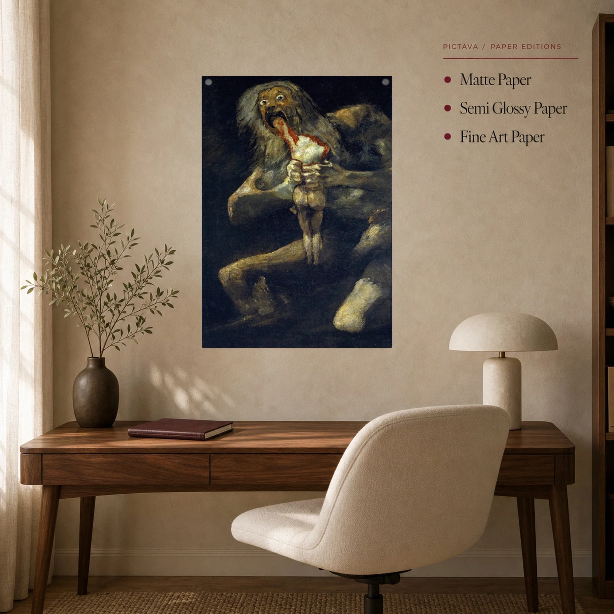 Saturn Devouring His Son by Francisco Goya Canvas Print, view 5