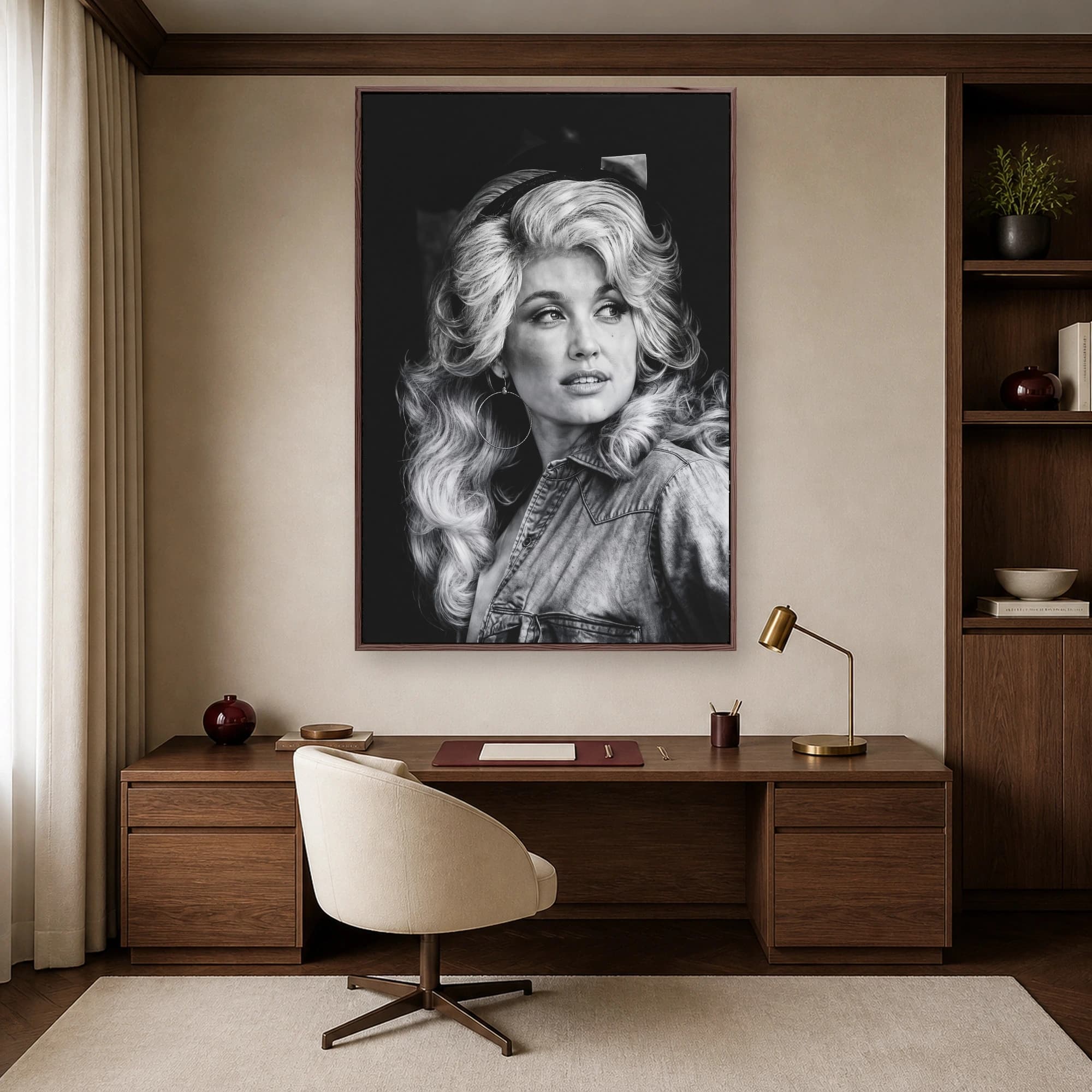 Country Legend Black and White Portrait Wall Art, view 6