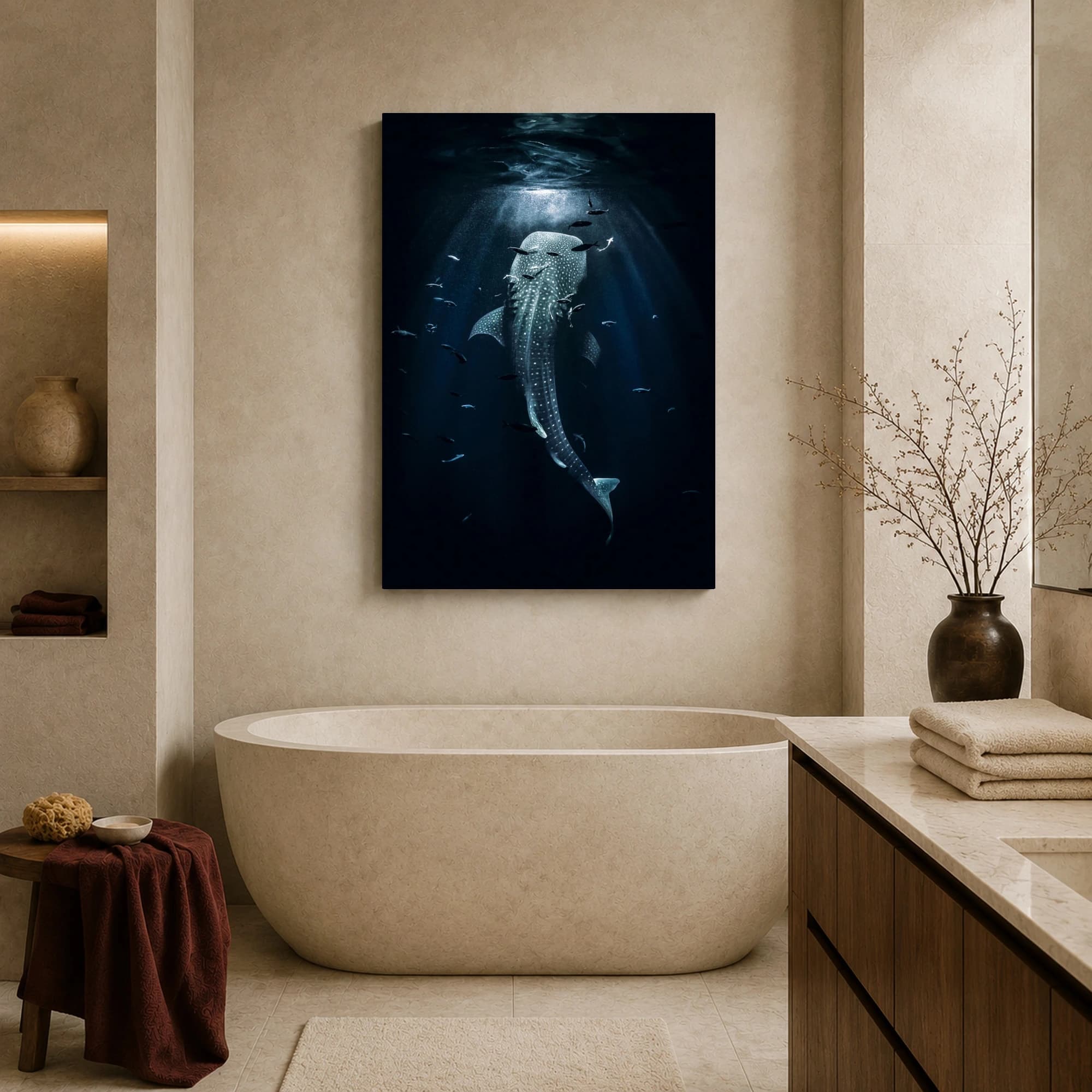 Whale Shark Abyss Fine Art Print, view 7