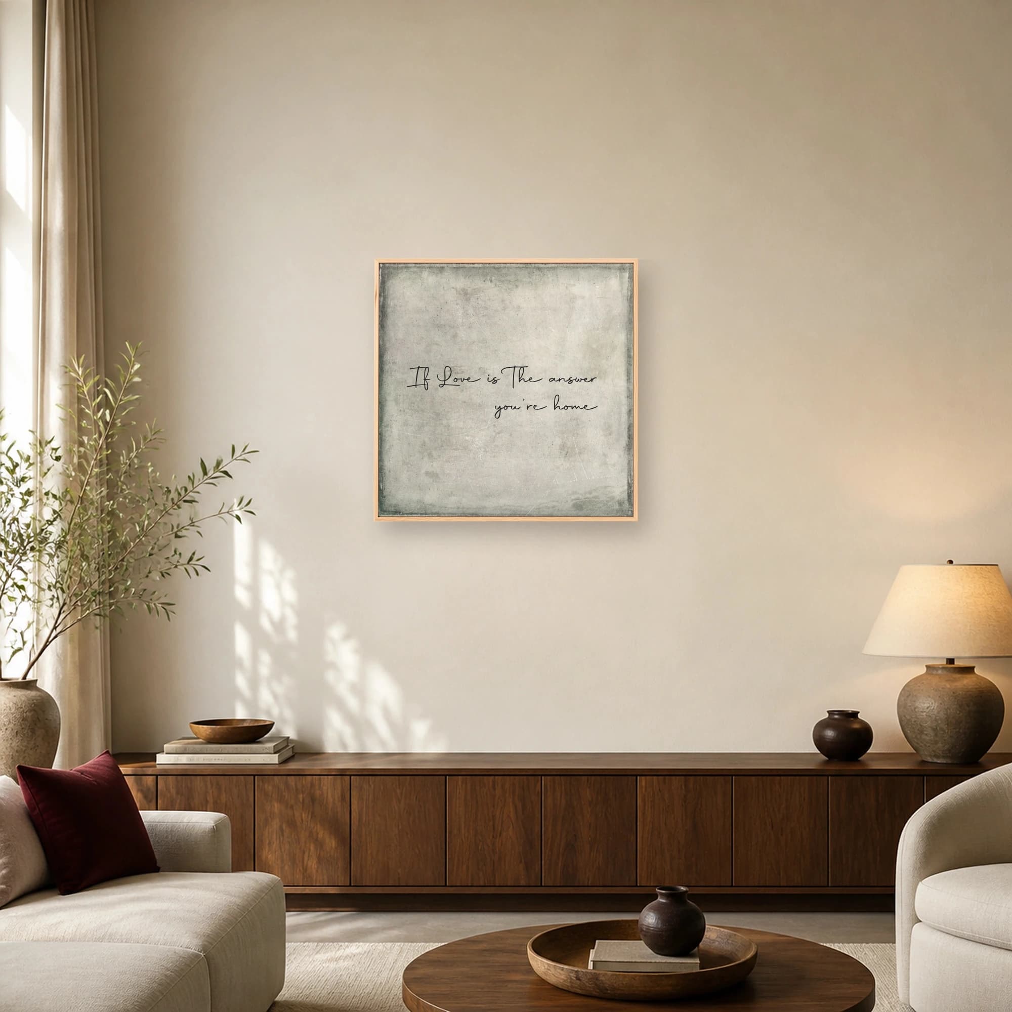 If Love Is The Answer You're Home Typography Print, view 6