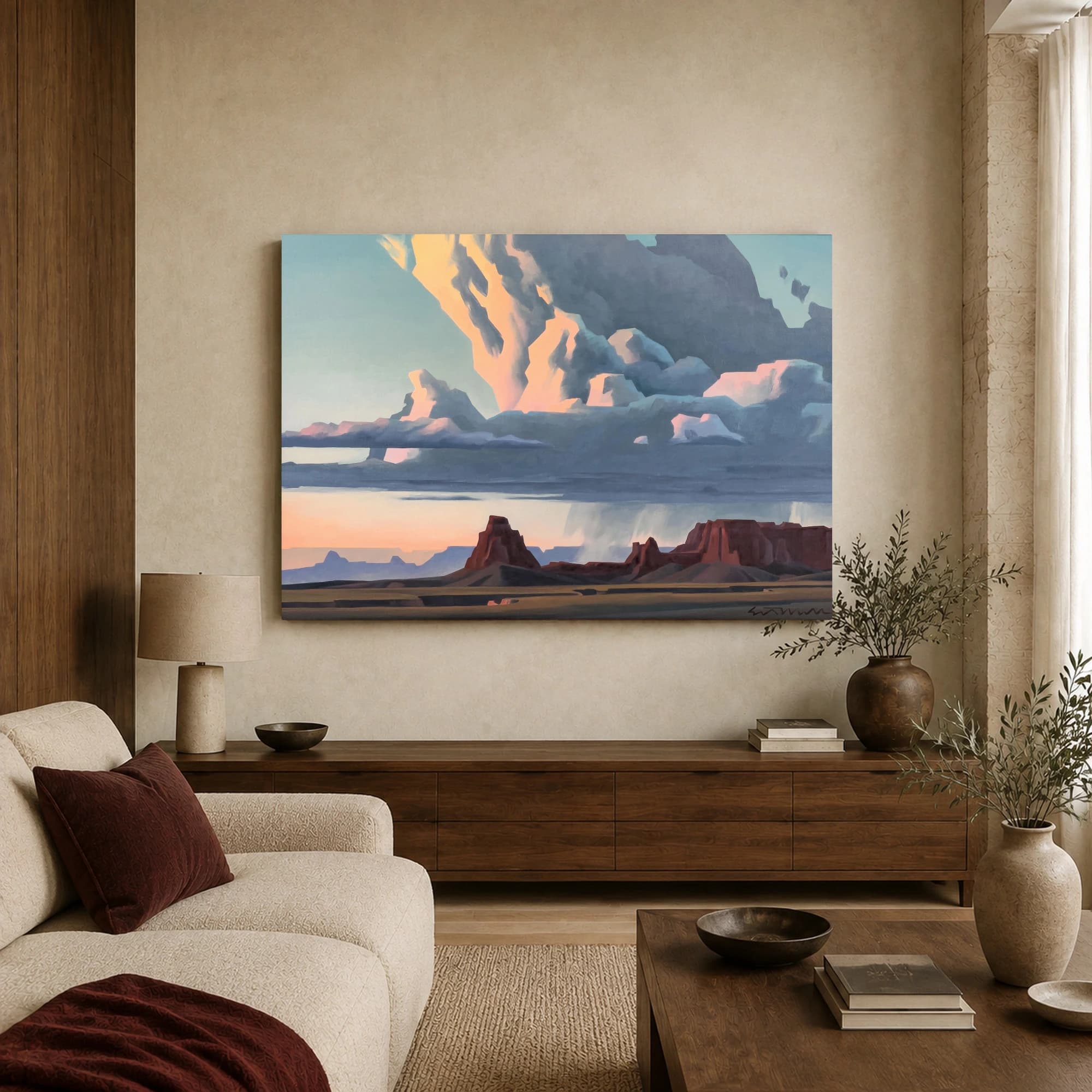 Desert Monoliths Landscape Canvas Print, view 3