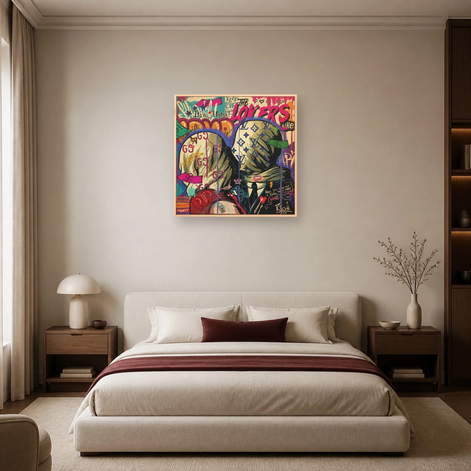 It is a Match The Lovers Urban Pop Art Canvas, view 6
