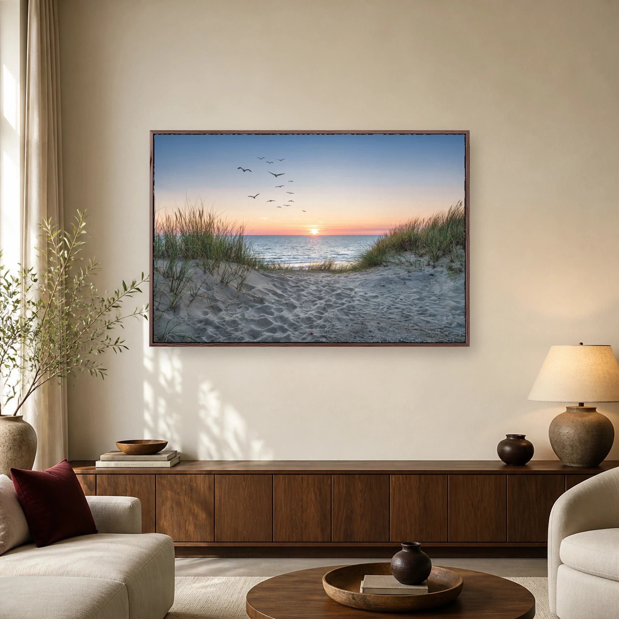 Sunset Coastal Pathway Wall Art Print, view 2