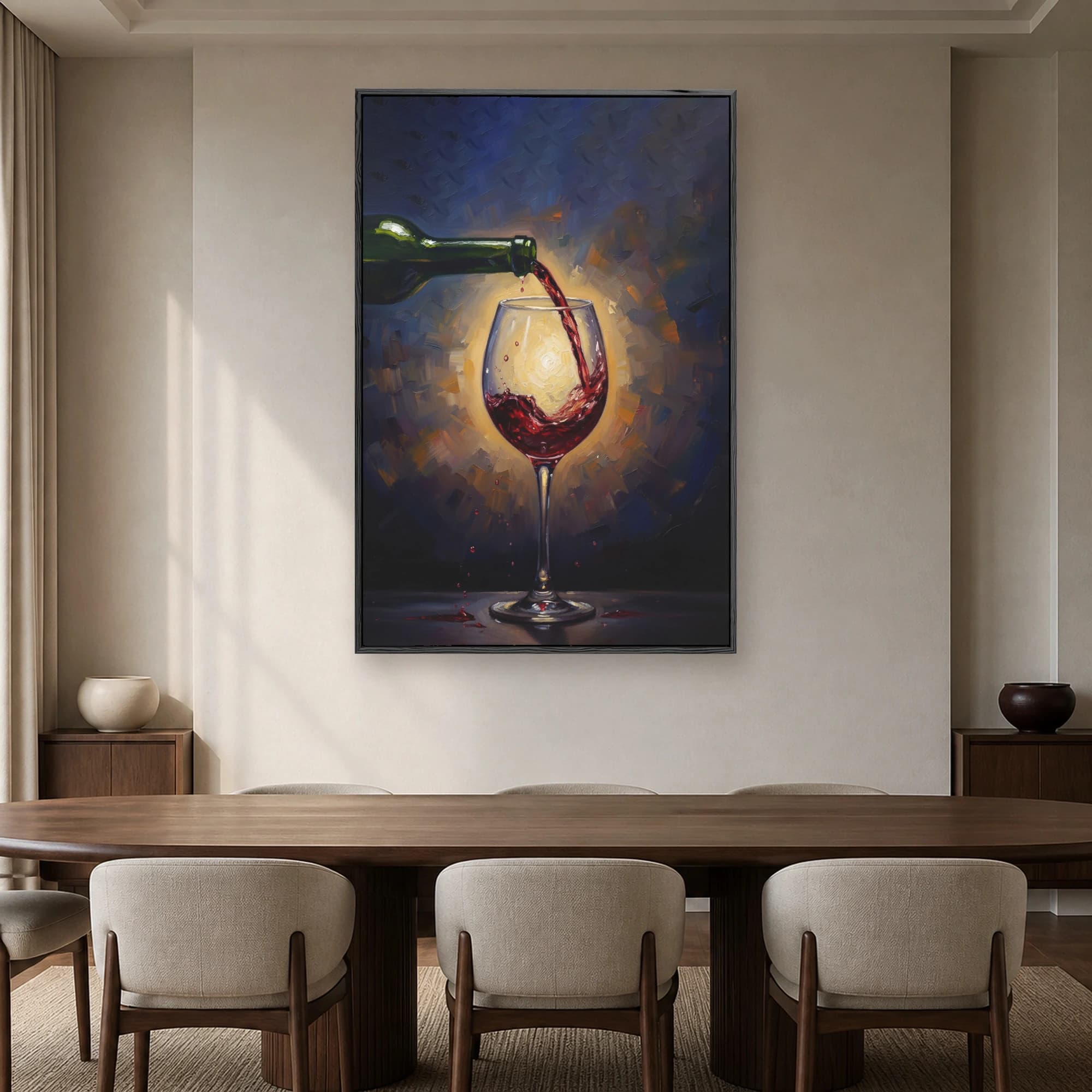 Crimson Pour Fine Art Canvas Print, view 6
