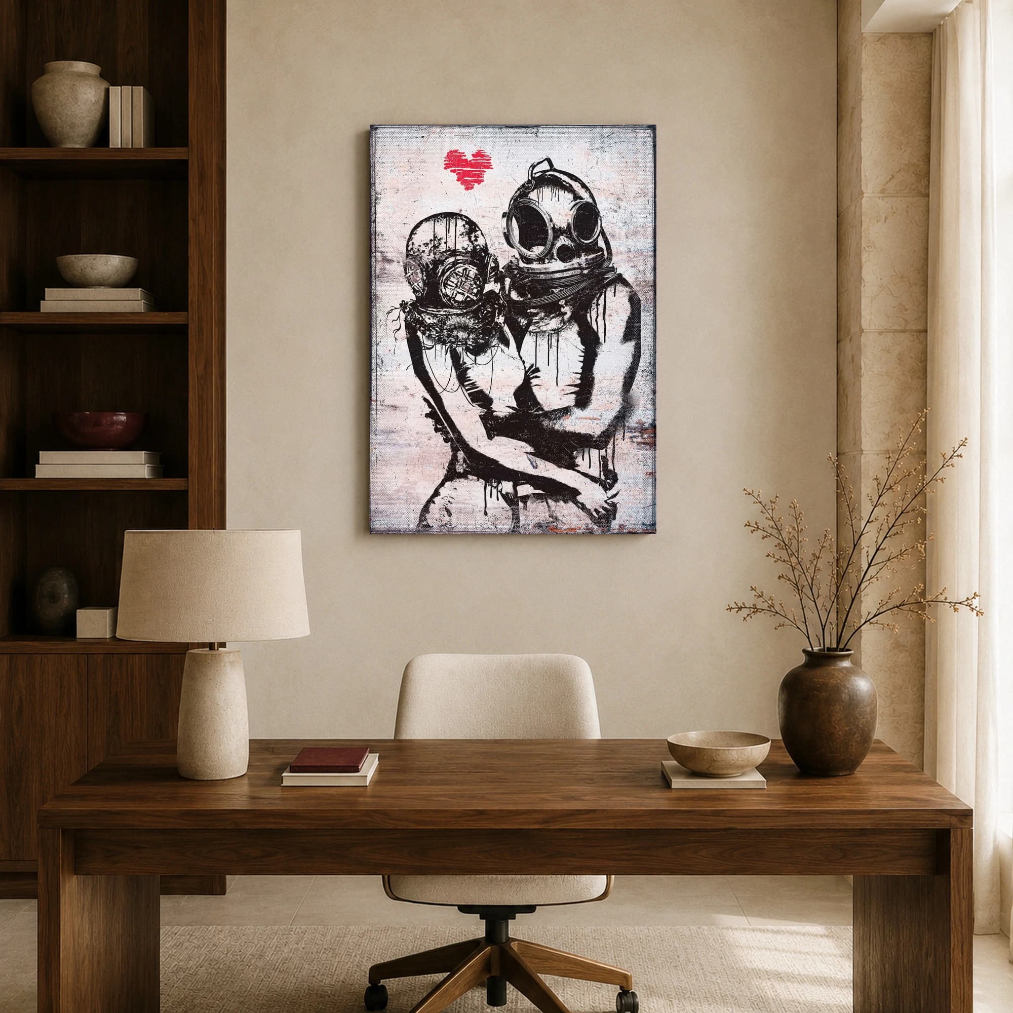 Submerged Affection Urban Street Art Canvas Print, view 8
