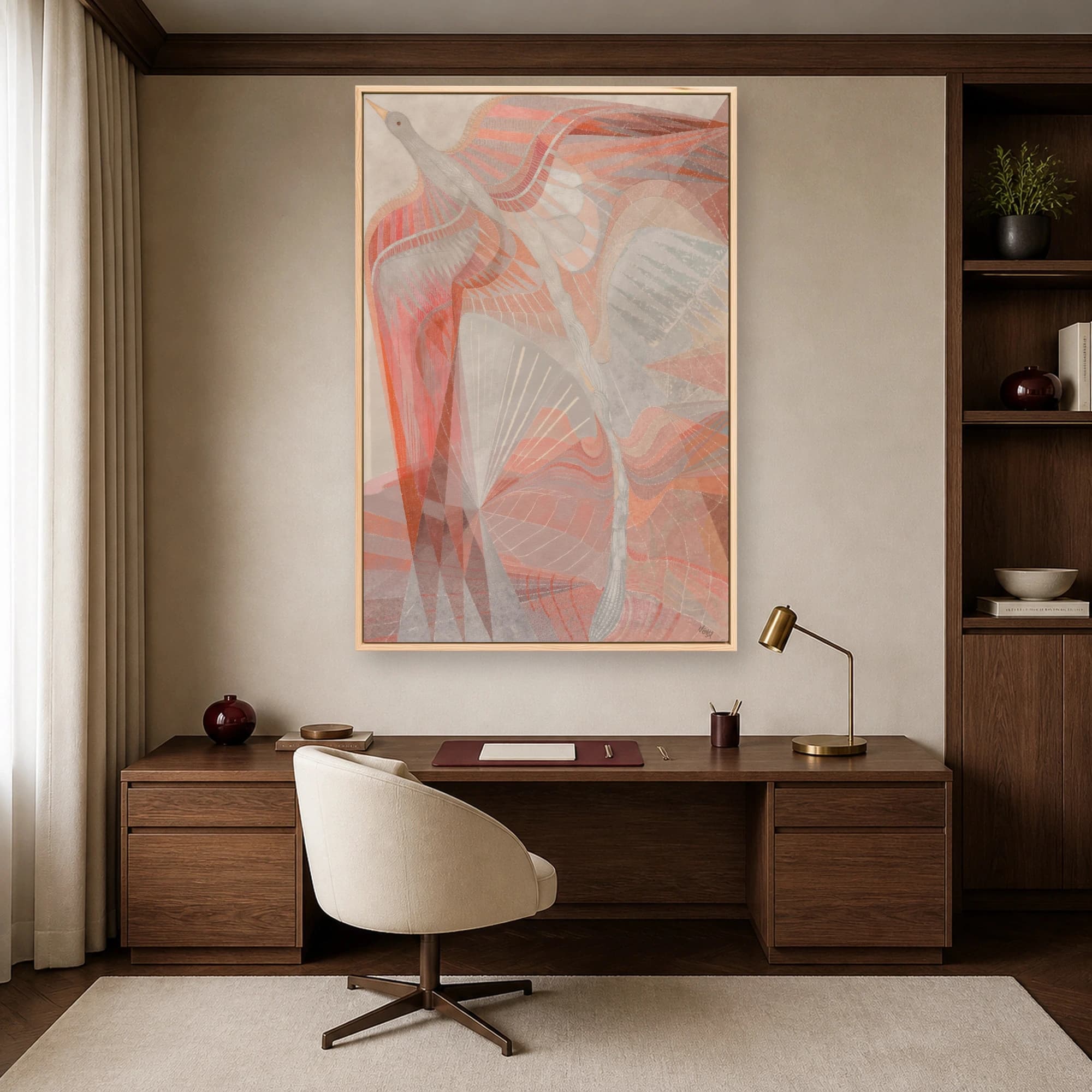Swans No. 17 Geometric Abstract Art Print, view 4