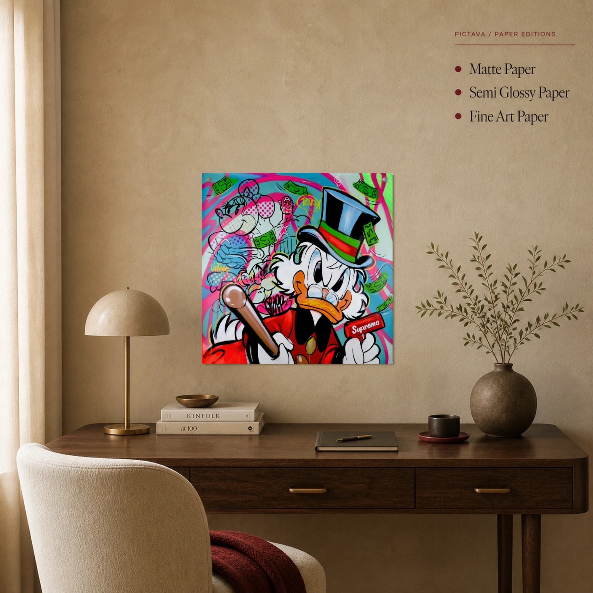 Pop Culture Wealth Graffiti Canvas Print, view 3