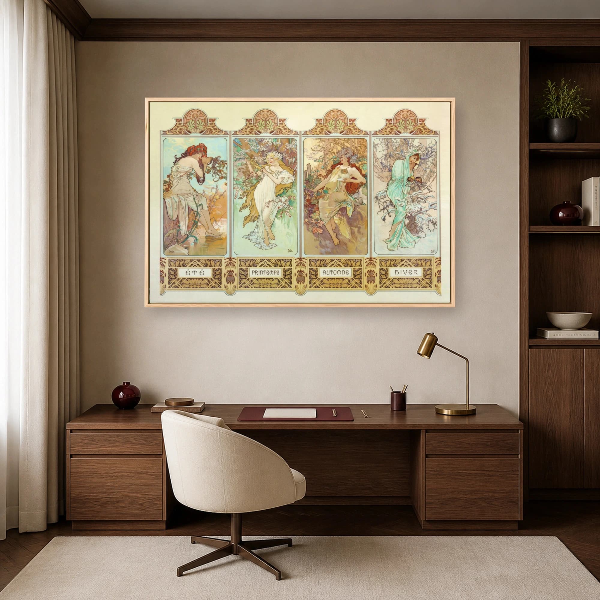 The Four Seasons Canvas Print by Alfons Mucha, view 6