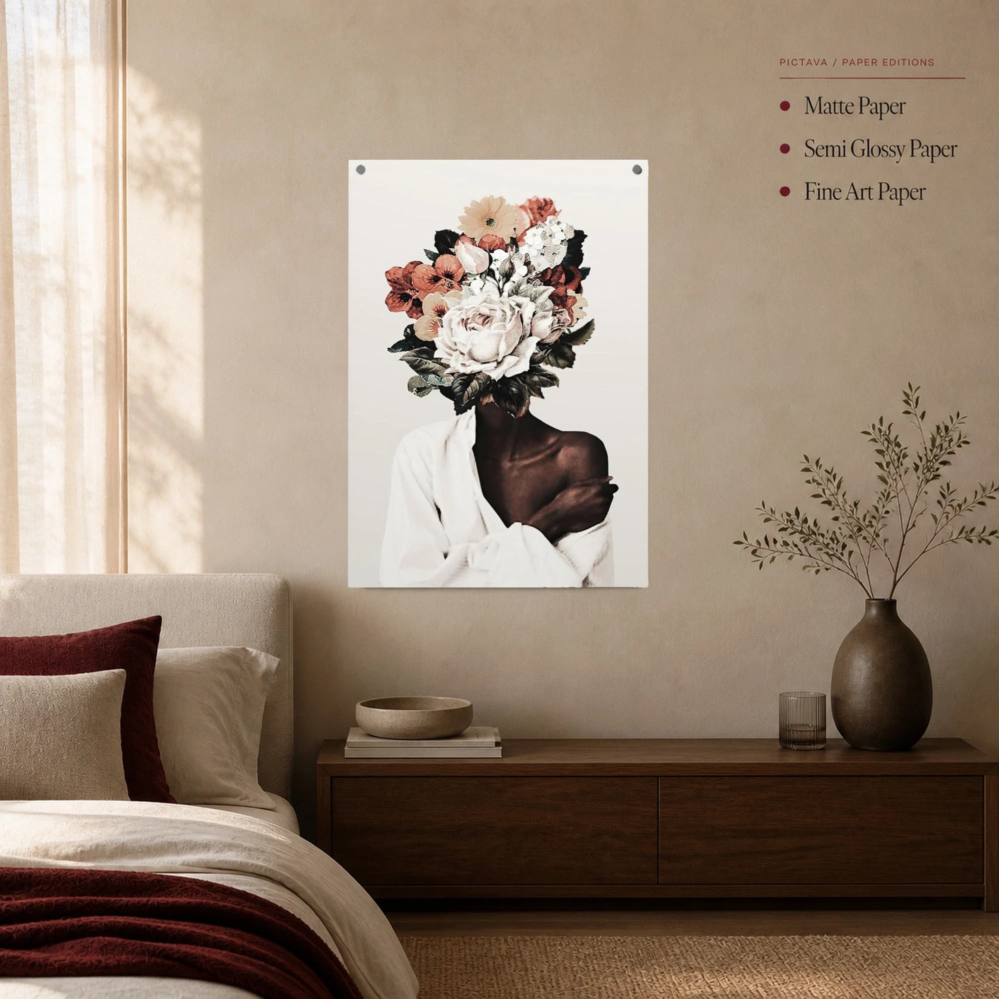 Surreal Floral Portrait Canvas Print & Wall Art, view 6