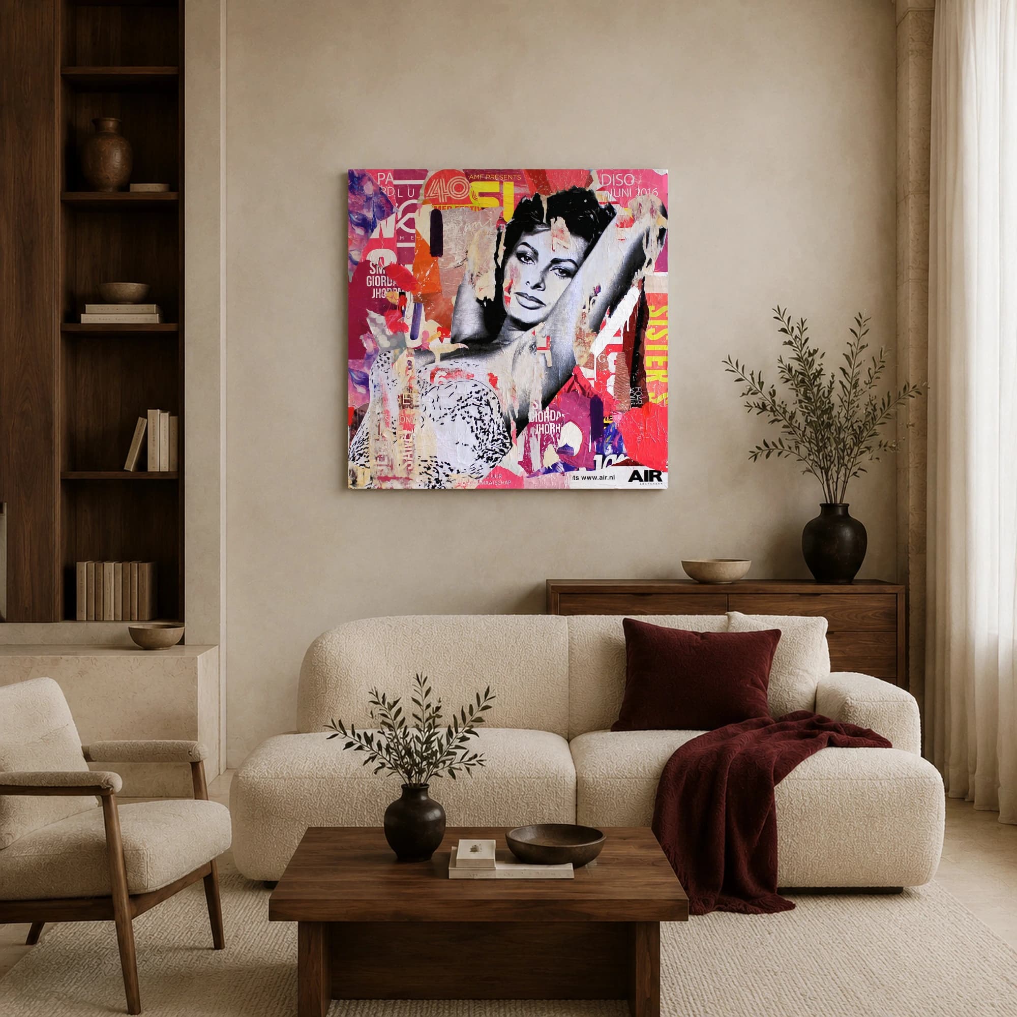 Sophia Loren Pop Art Mixed Media Poster & Canvas Print, view 4