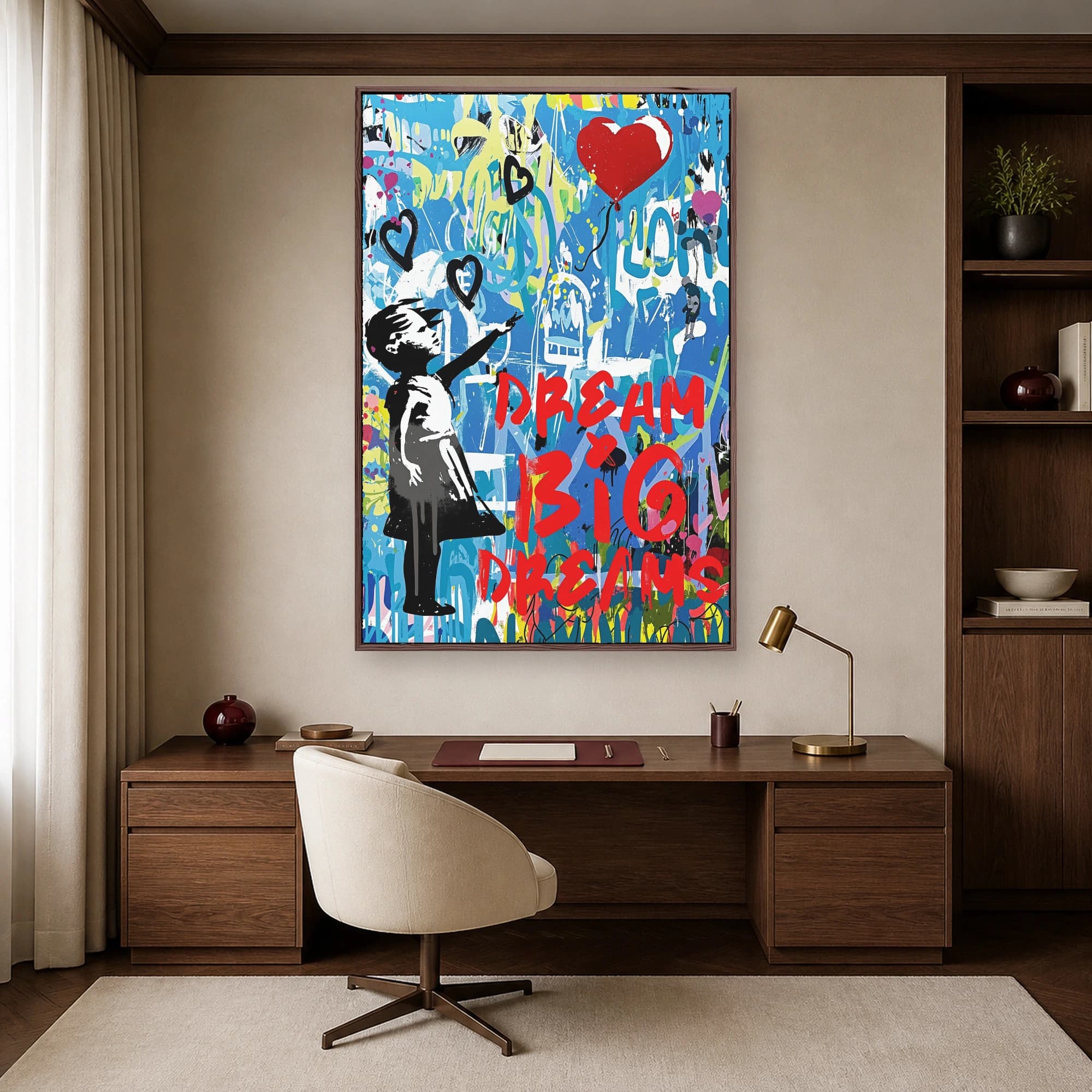 Dream Big Graffiti Wall Art Urban Canvas Print, view 7