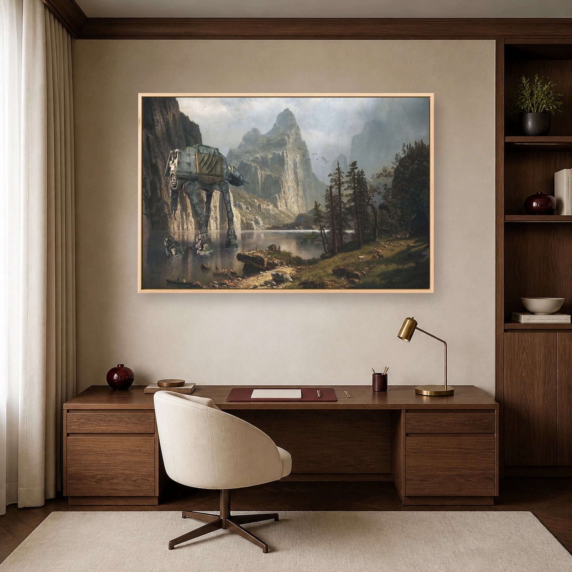 Sci-Fi Walker Mountain Landscape Canvas Art Print, view 7
