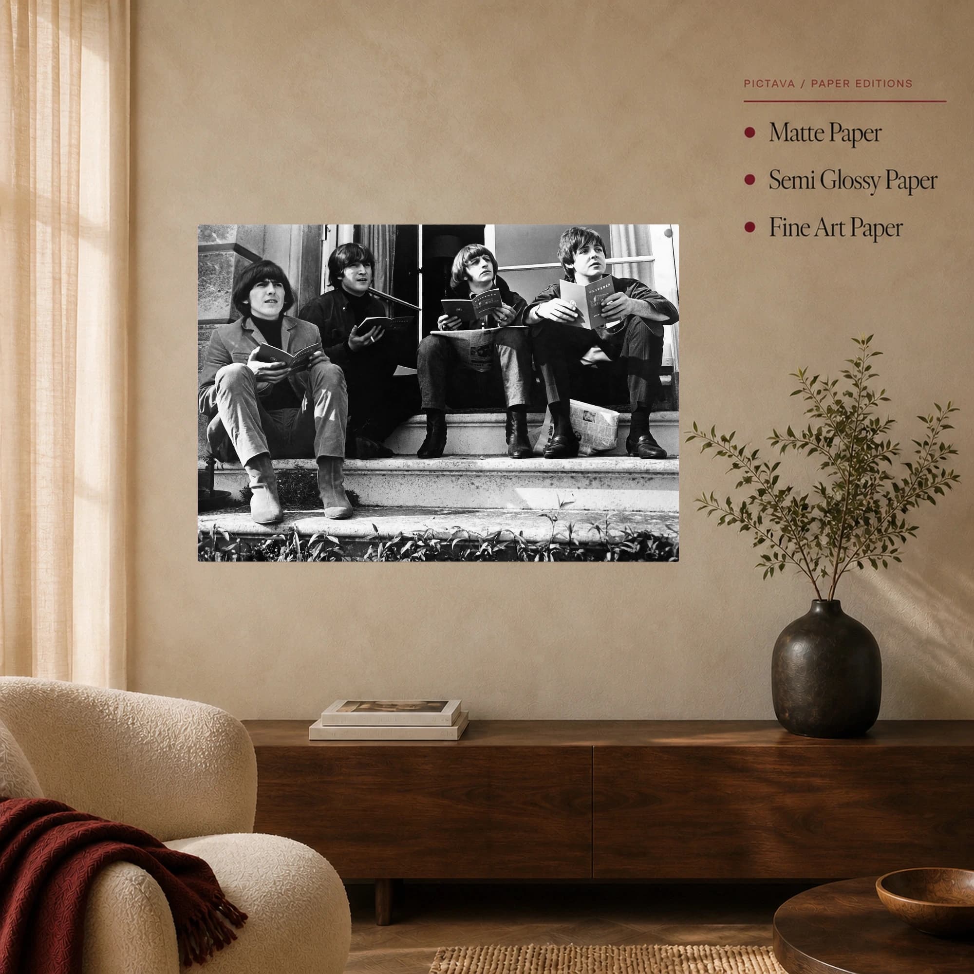 The Beatles Historic Vintage Band Photo Canvas Print, view 4