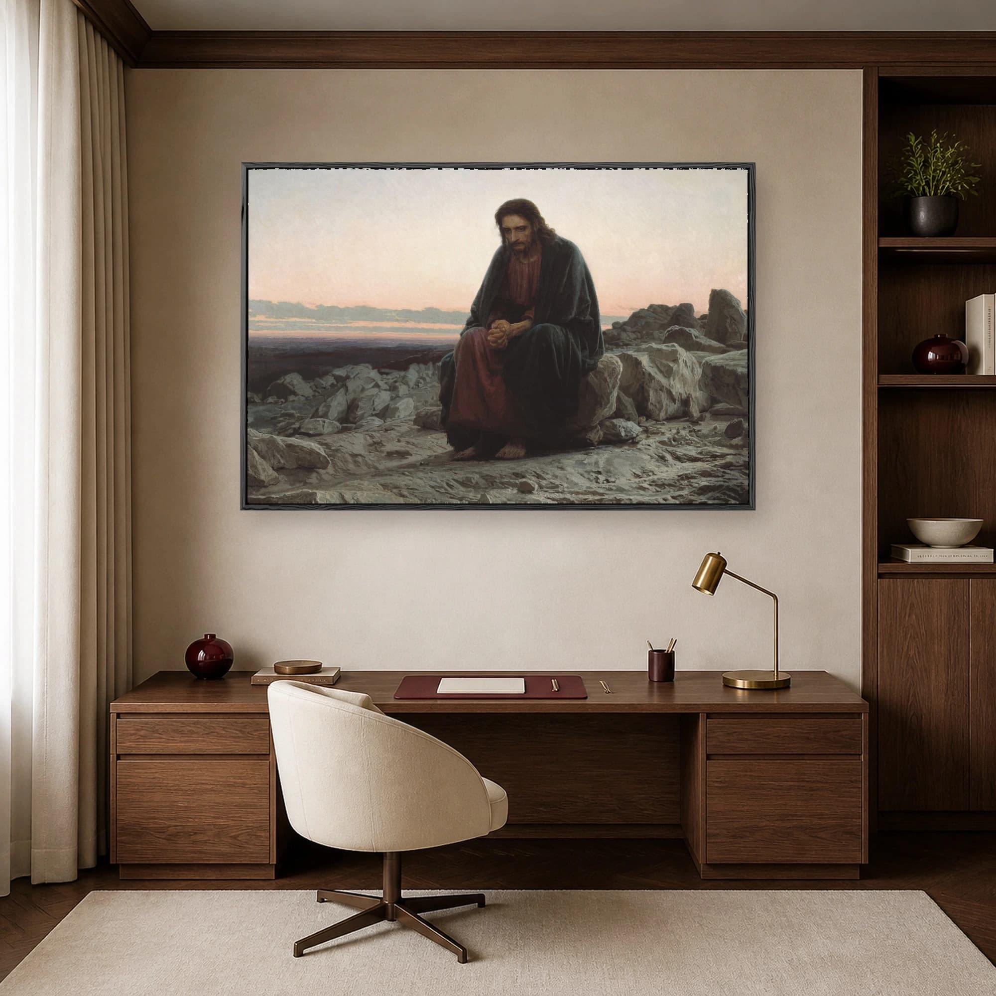 Christ in the Wilderness Fine Art Canvas Print, view 4