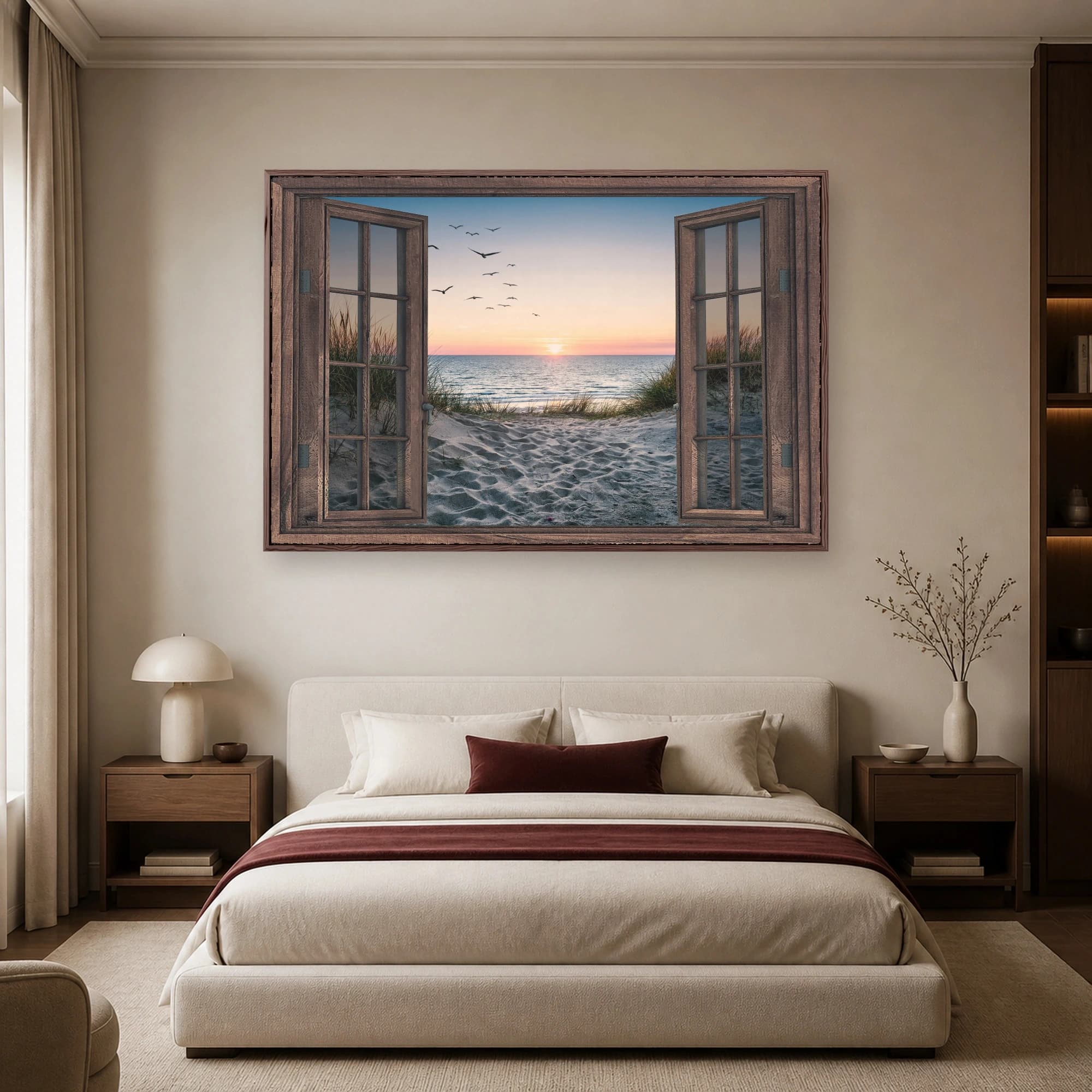 Window to the Ocean Sunset Coastal Wall Art, view 5