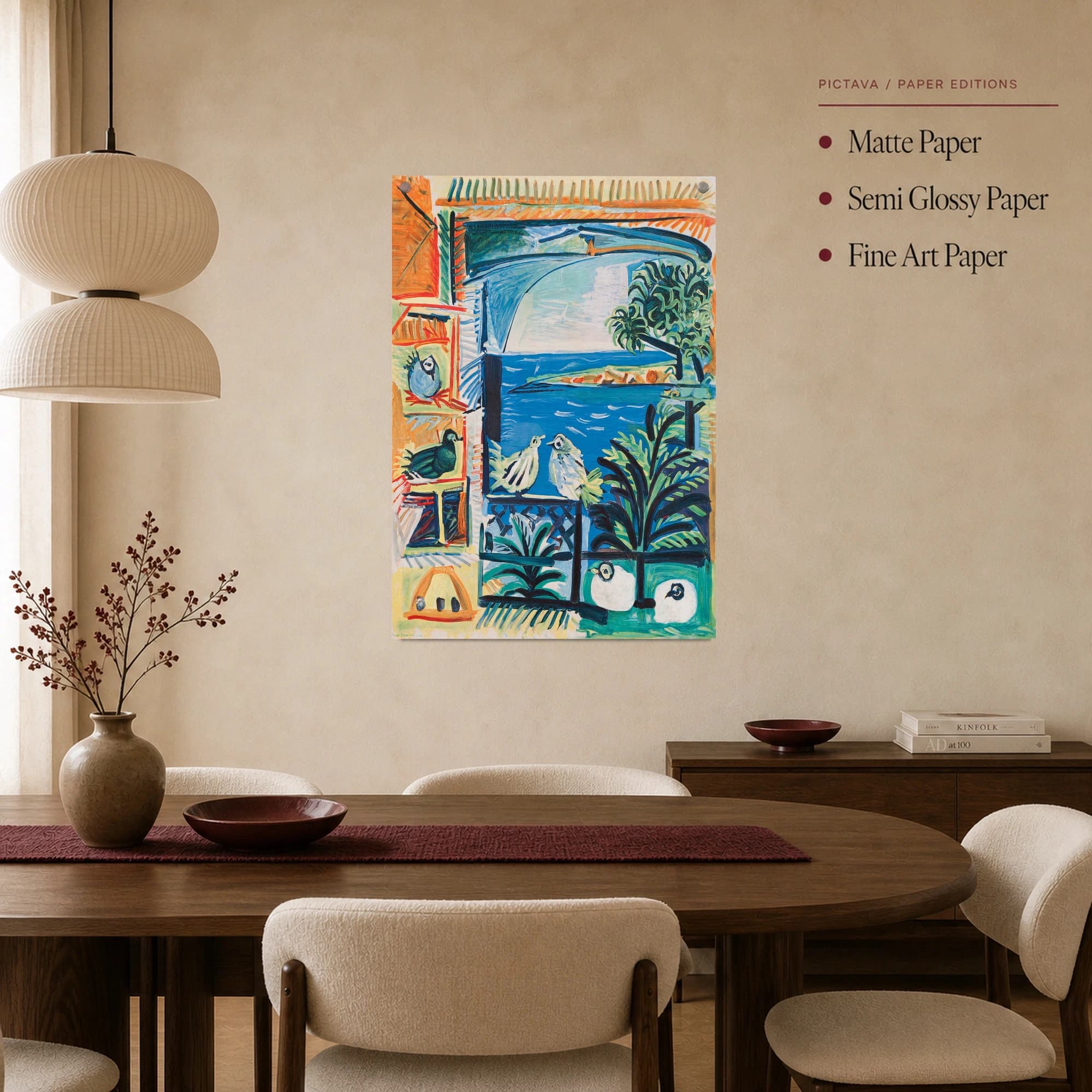 Coastal Birds Modern Seascape Art Print, view 3