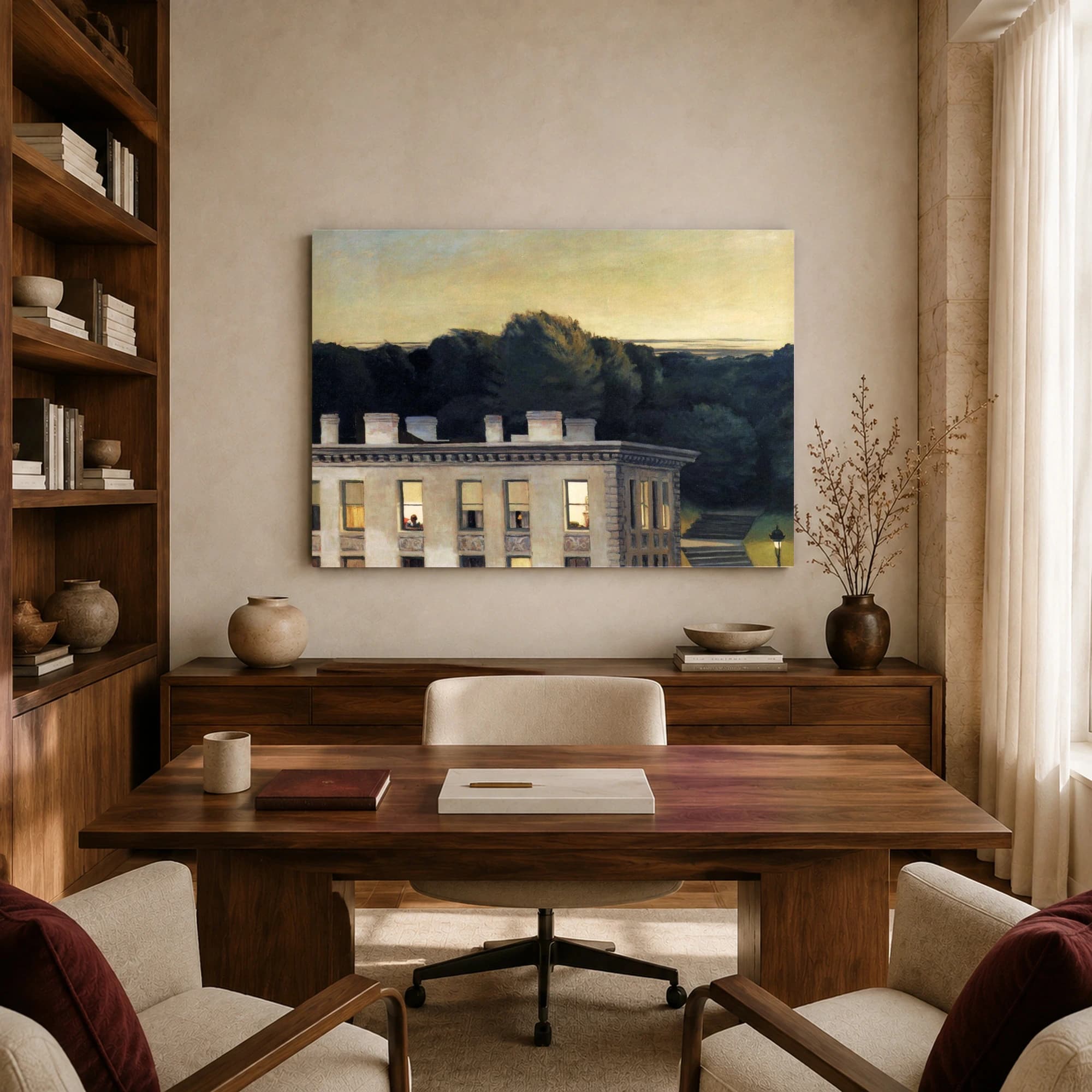 Rooms by the Sea Twilight Architectural Fine Art Print, view 8
