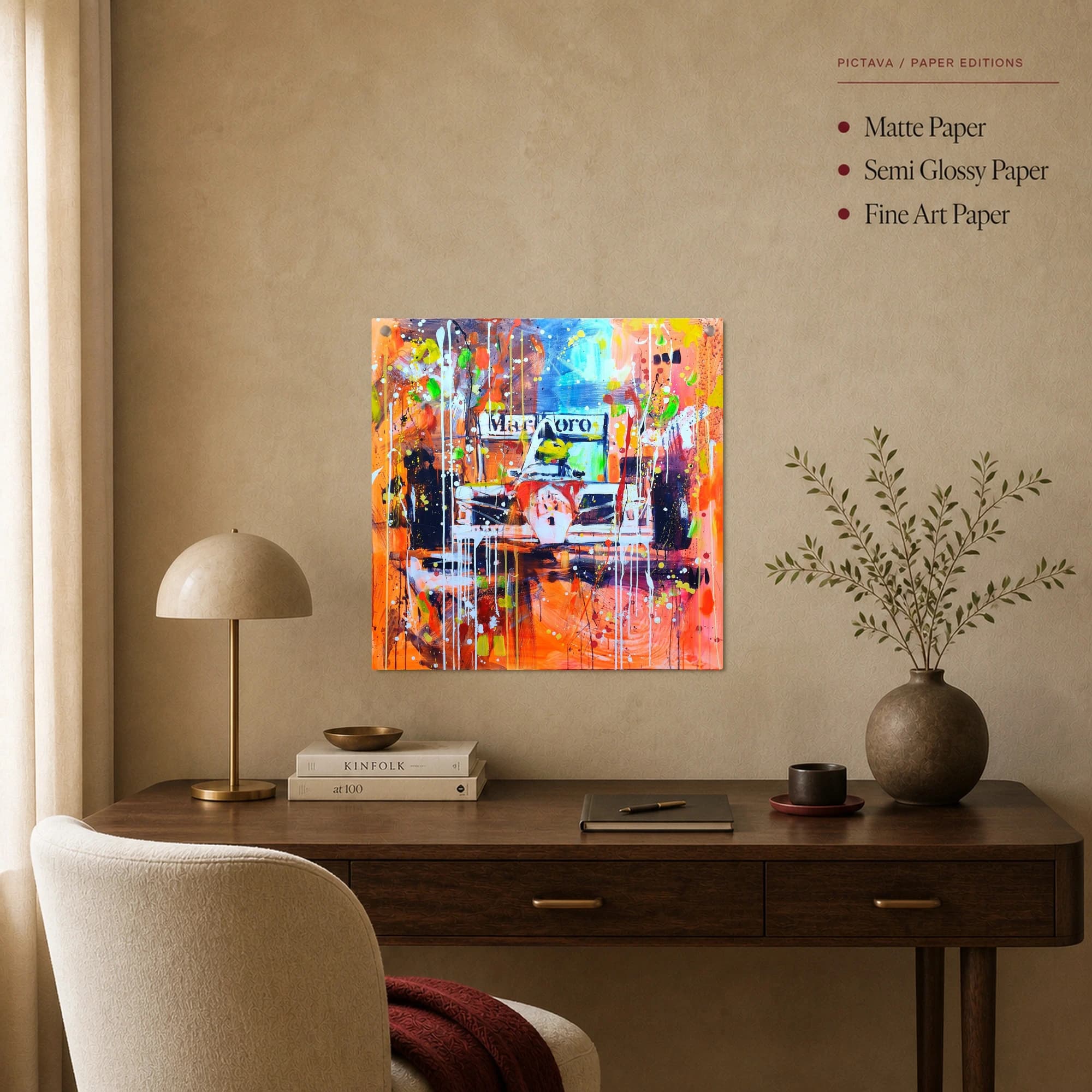Formula One Abstract Racing Car Canvas Print, view 2