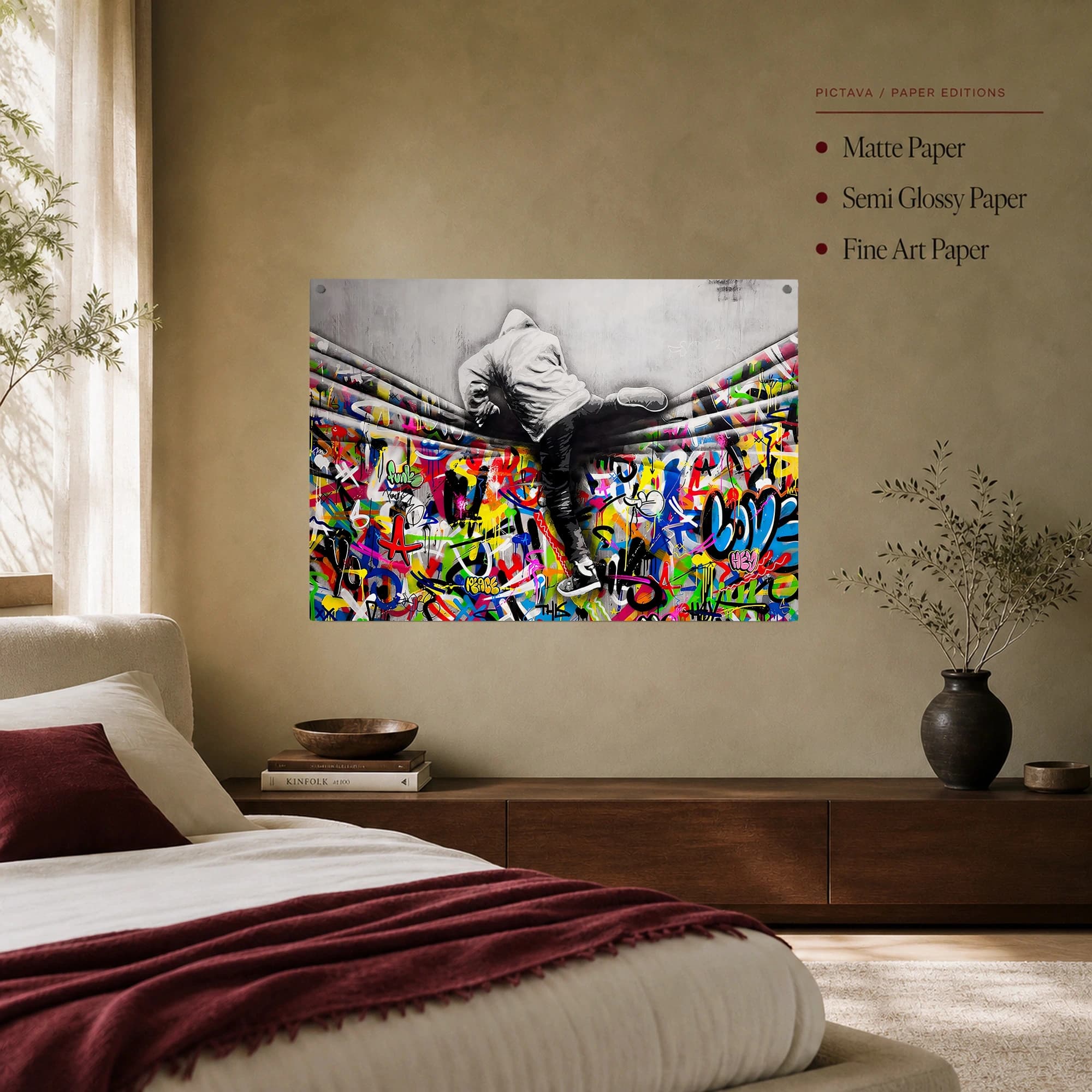 Urban Acrobat Graffiti Street Art Canvas Print, view 7