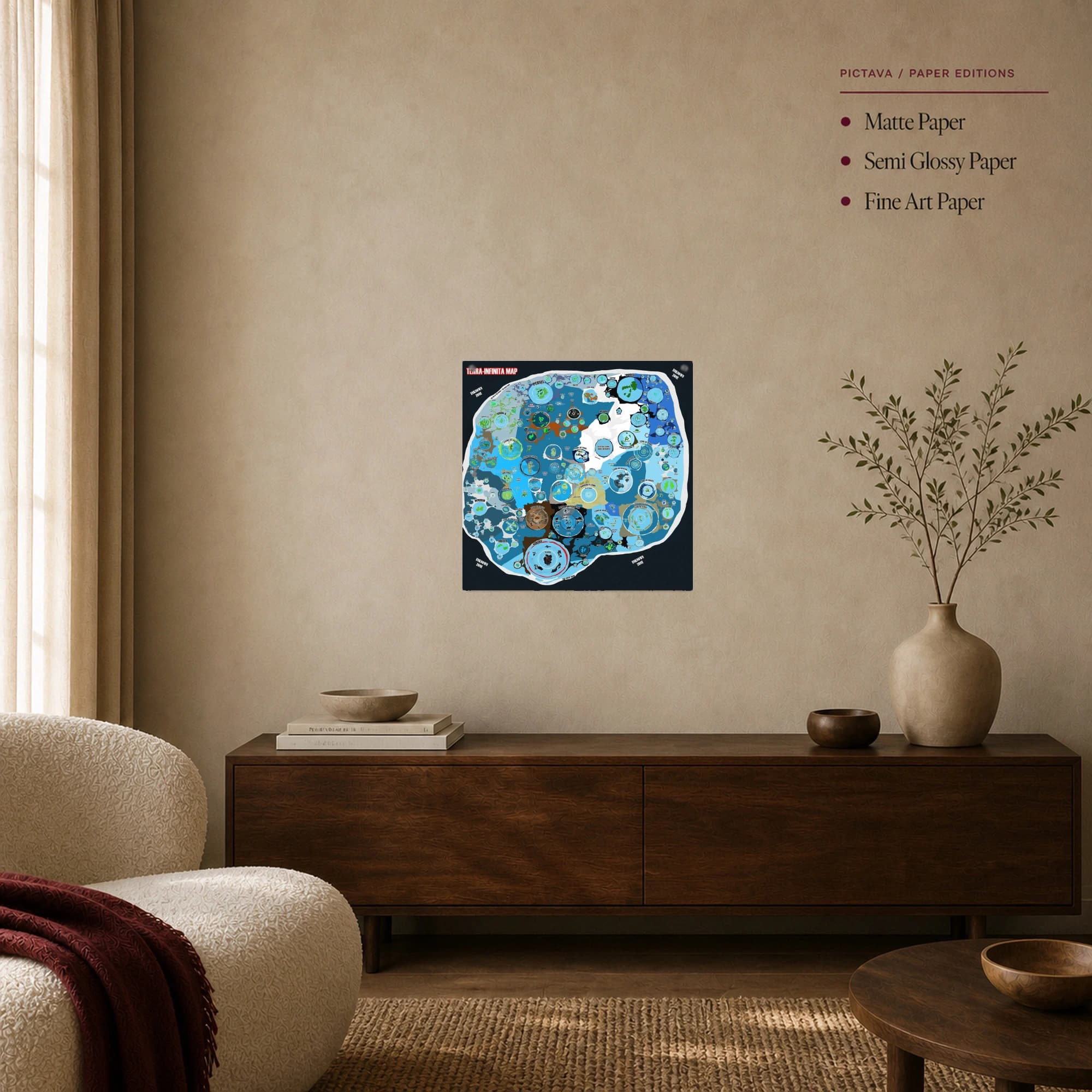 Terra-Infinita Fantasy Map Art Print, view 8