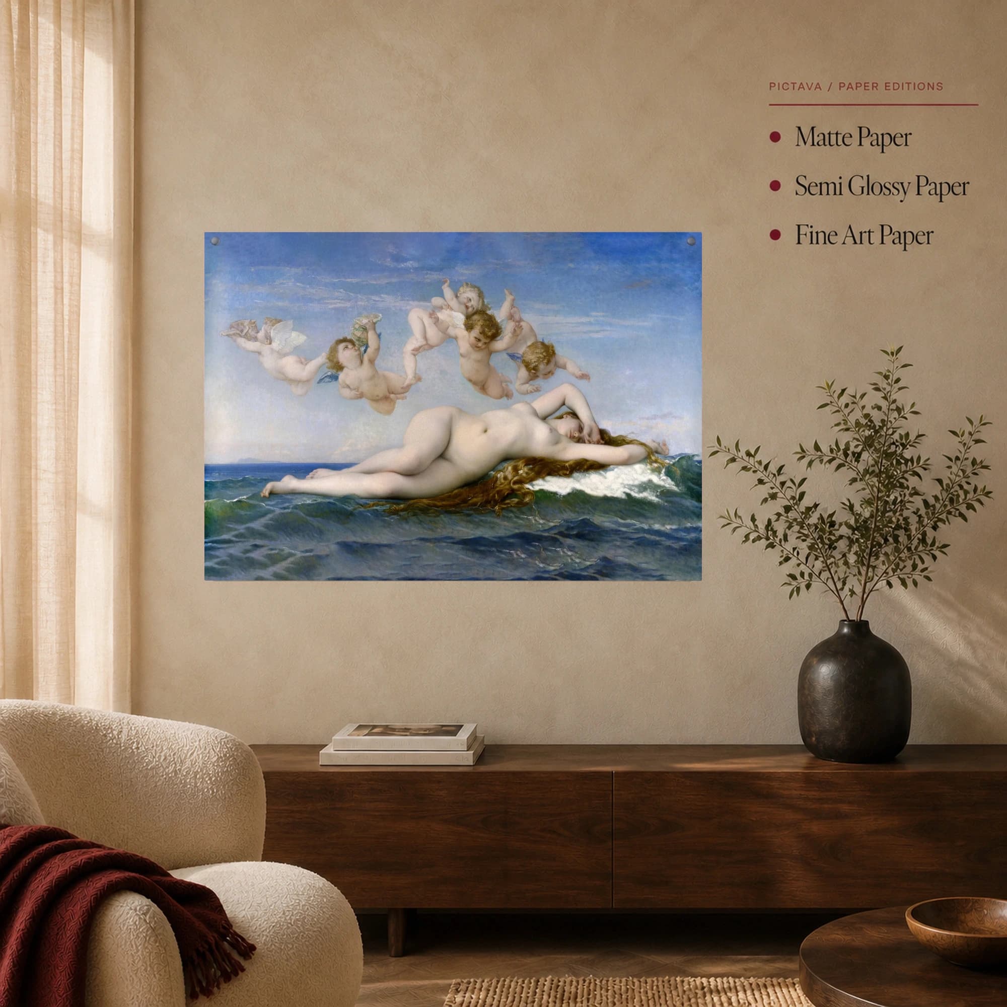 The Birth of Venus by William-Adolphe Bouguereau Fine Art Print, view 4
