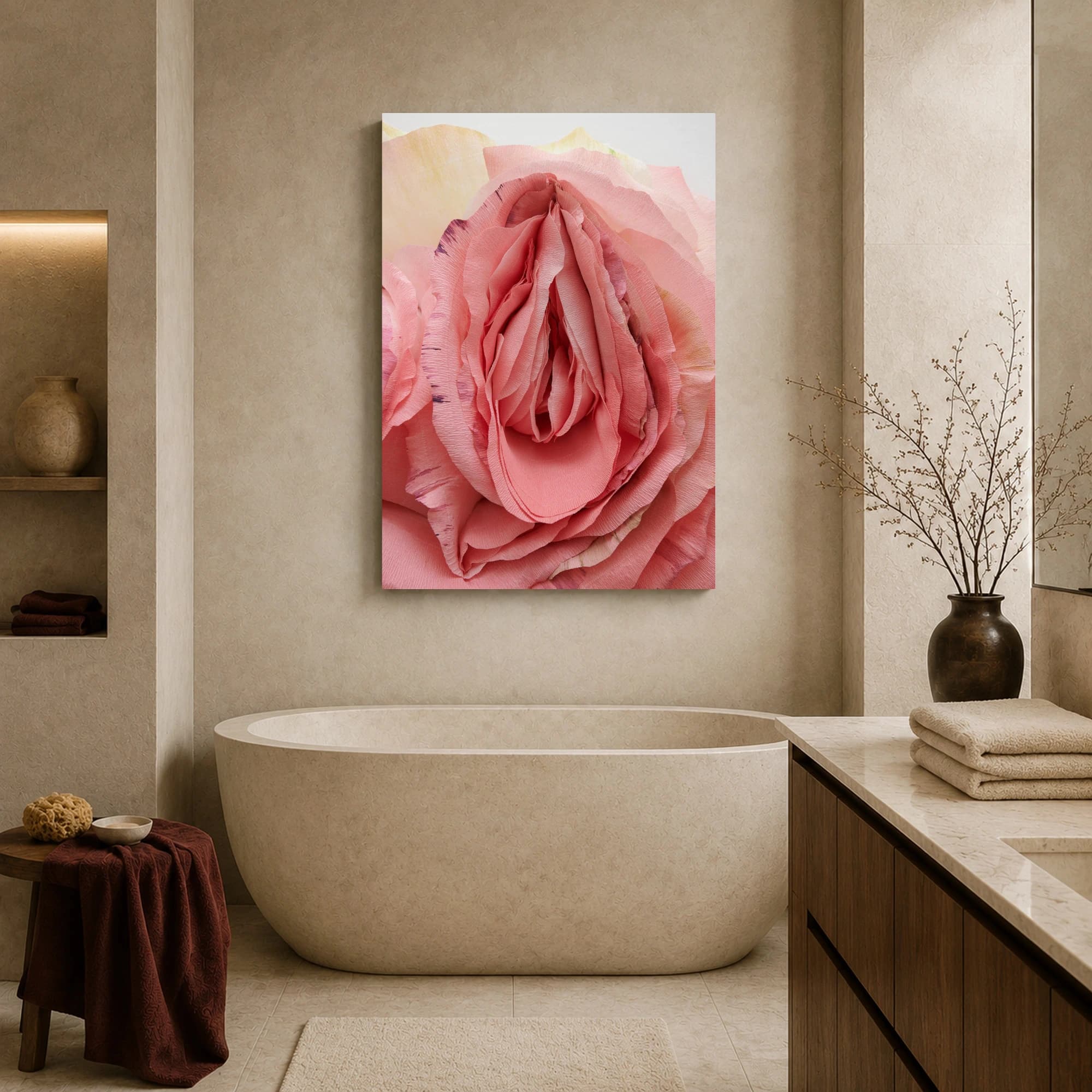Pink Petals Botanical Macro Wall Art Print, view 8