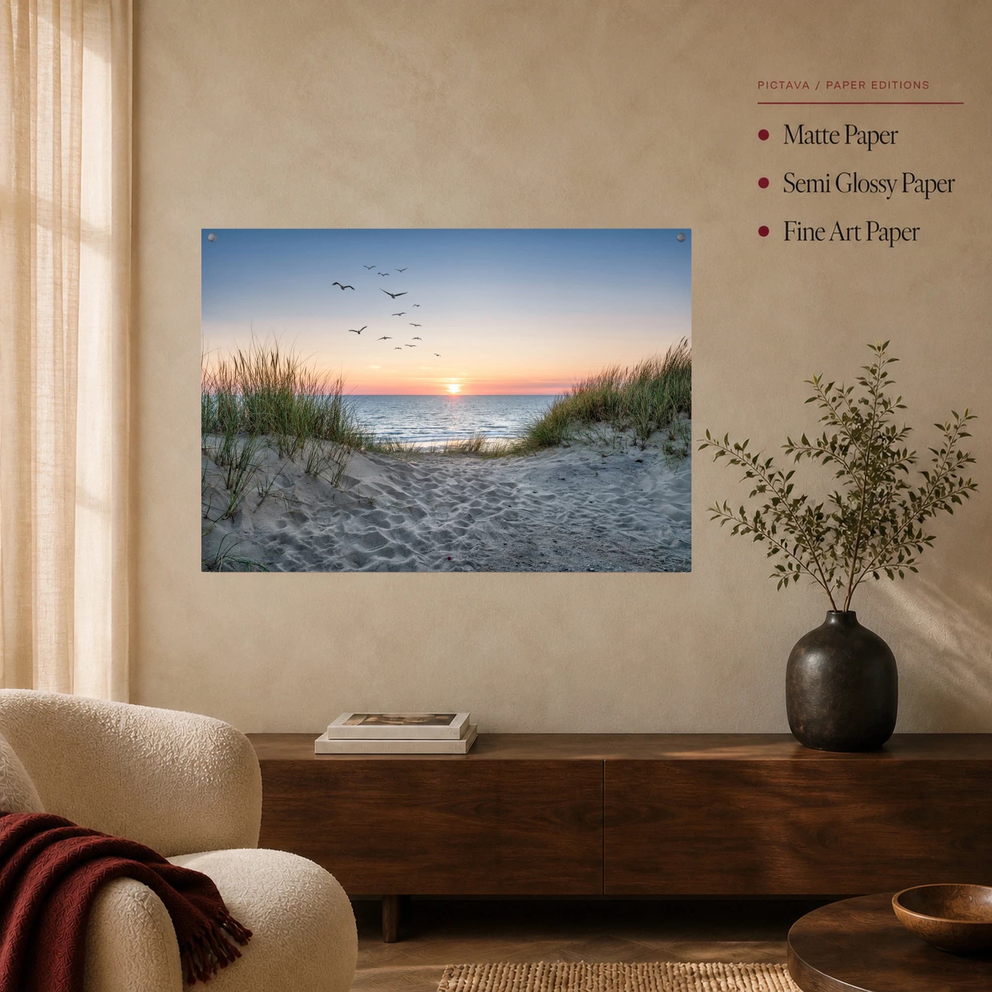 Sunset Coastal Pathway Wall Art Print, view 5