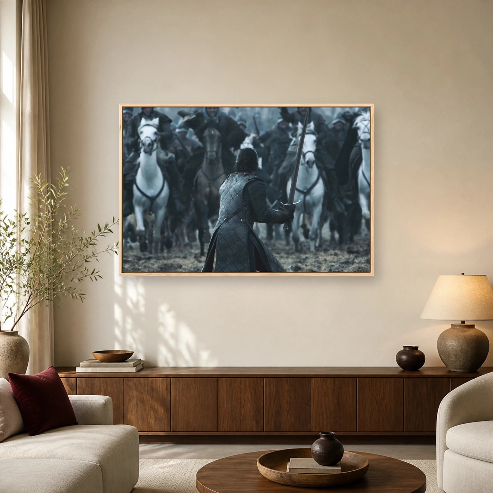 Epic Battlefield Stand Cinematic Canvas Print, view 2