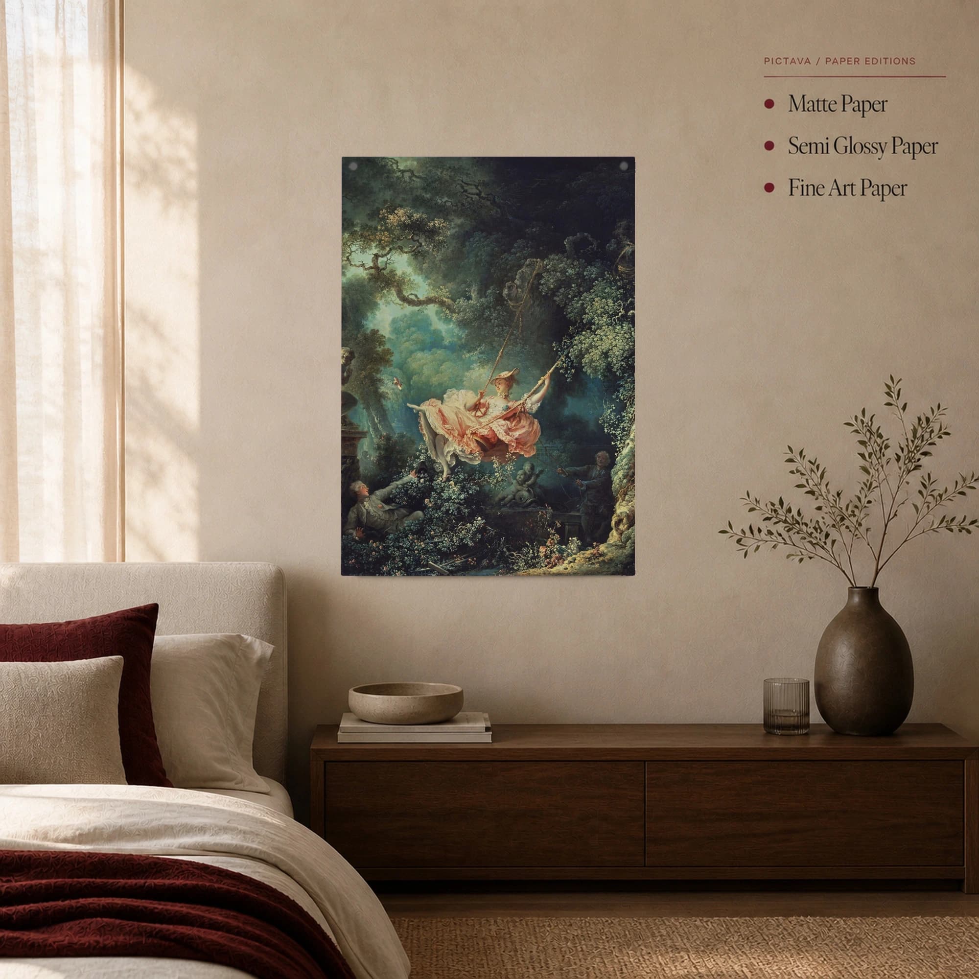 The Swing by Jean-Honoré Fragonard Fine Art Canvas Print, view 4