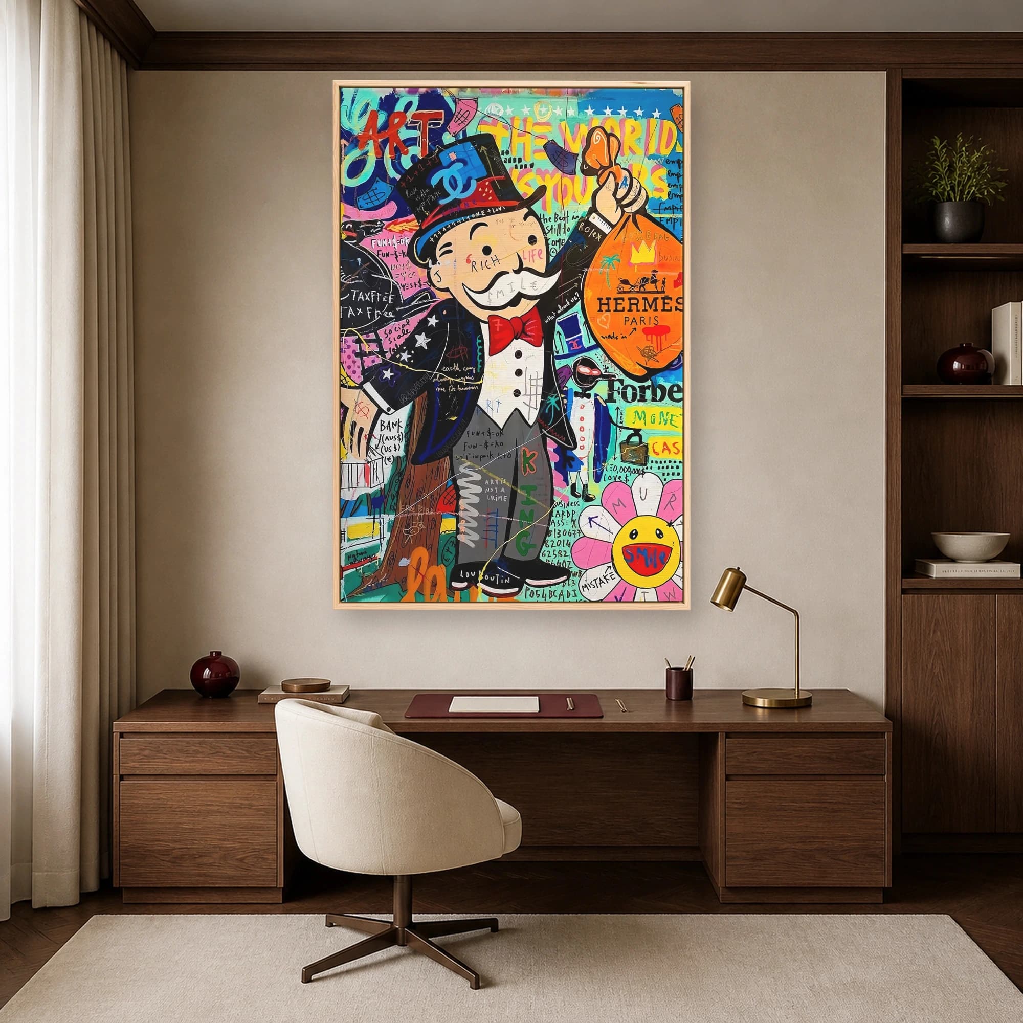 Monopoly Man Luxury Pop Art Canvas Print, view 7