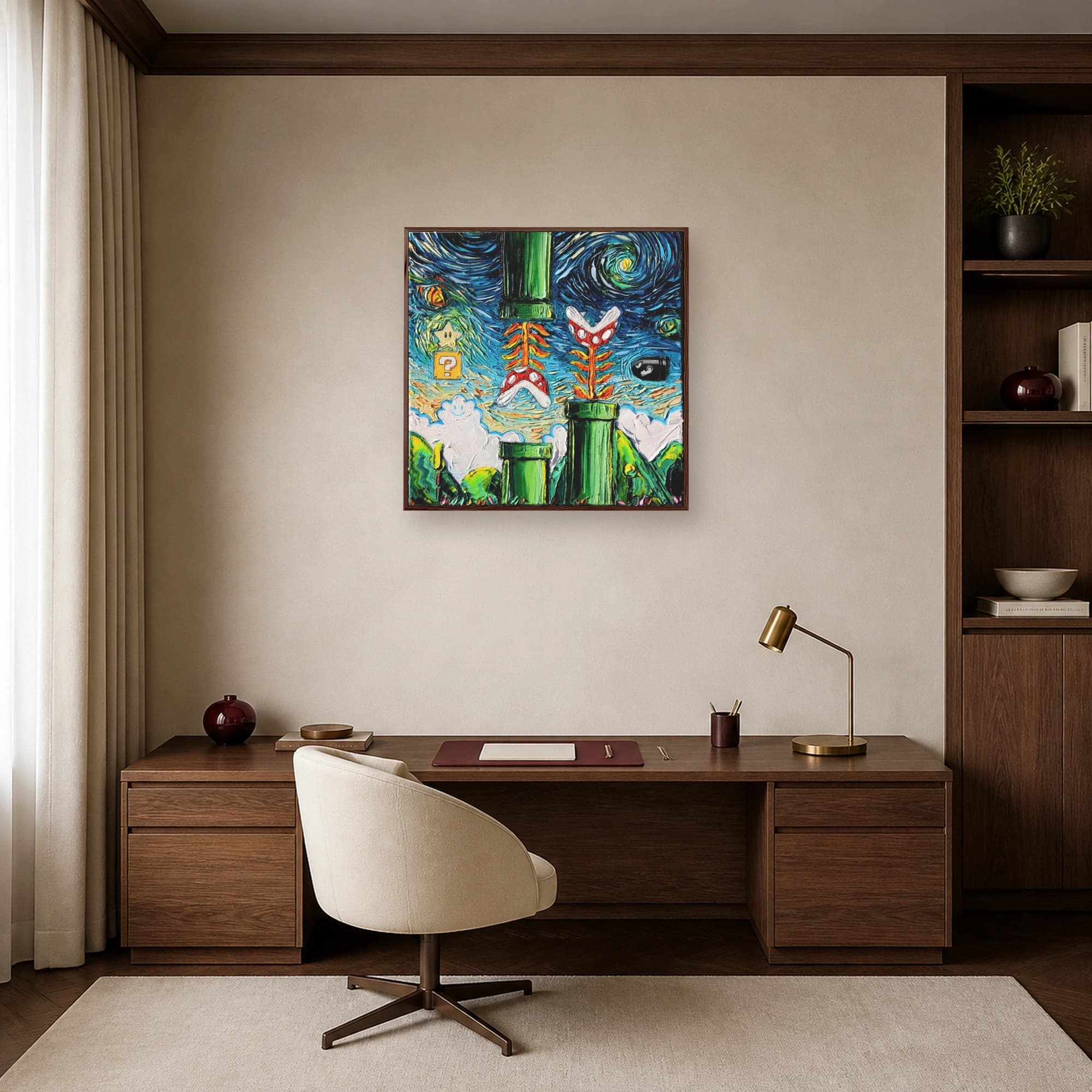 Starry Night Over The Mushroom Kingdom Canvas Print, view 8