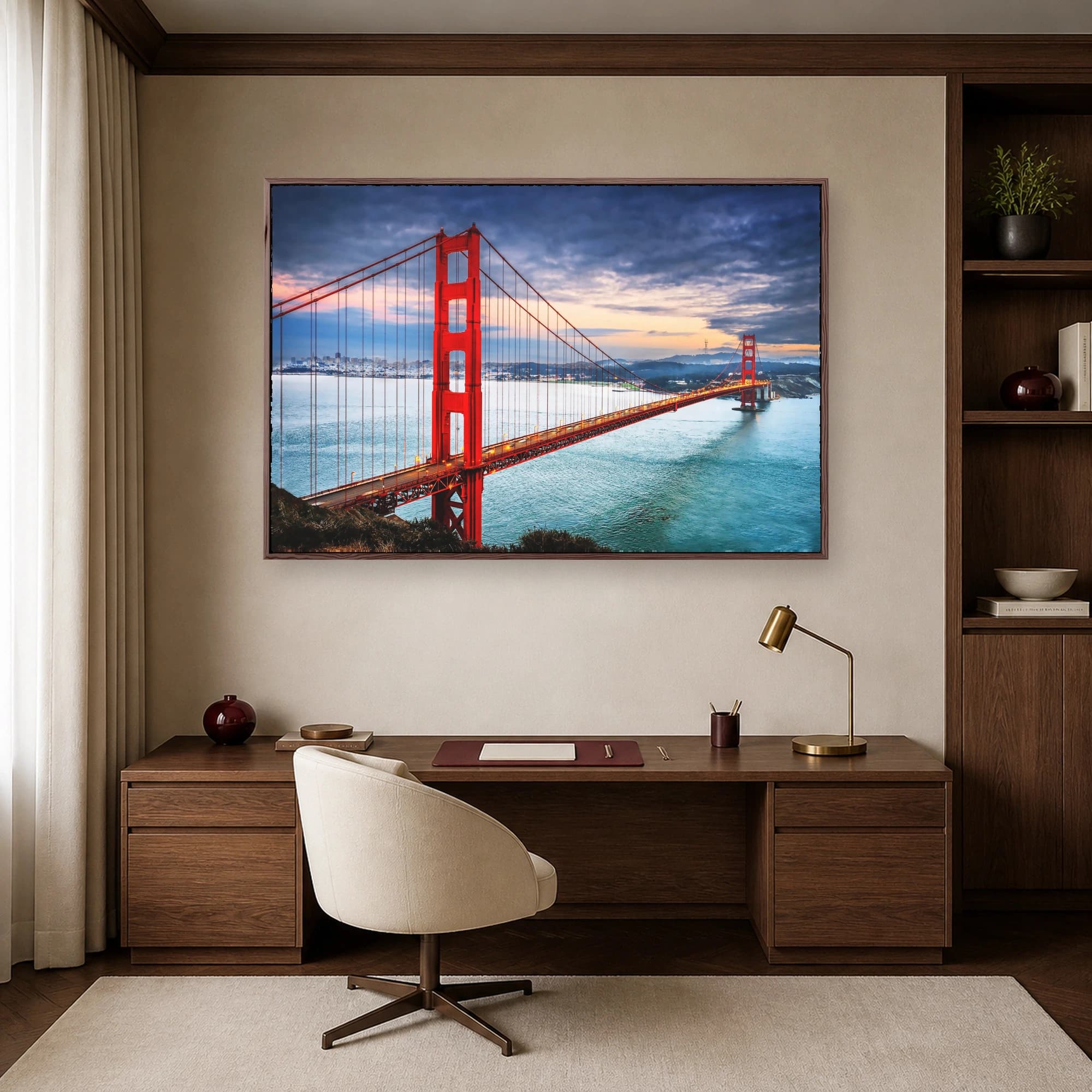 Golden Gate Bridge at Twilight Wall Art, view 7